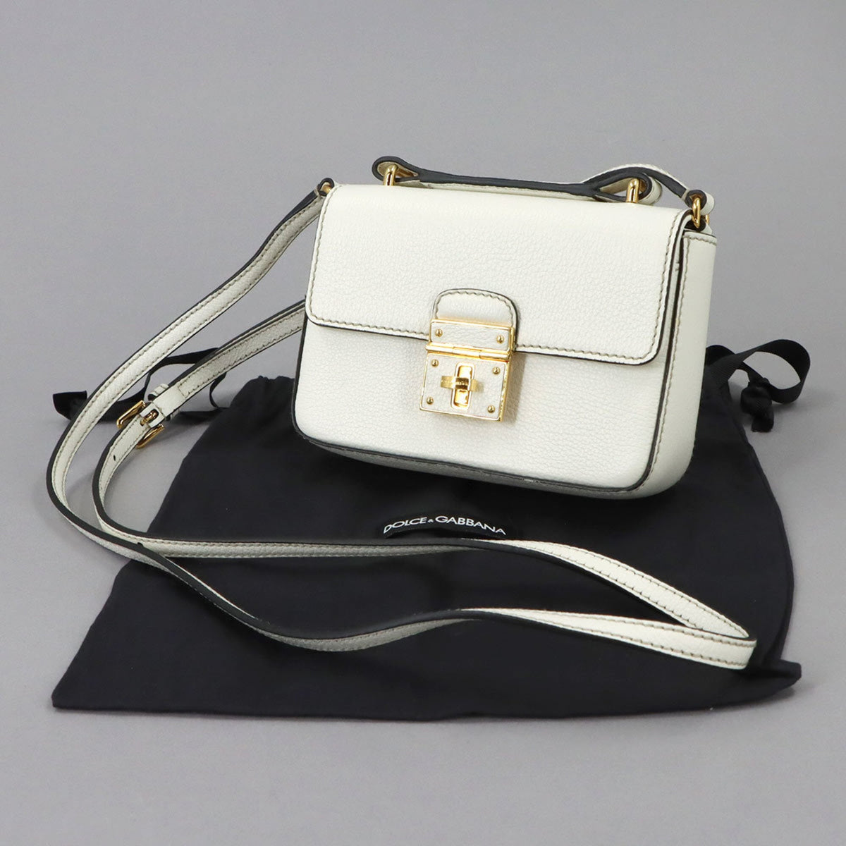 Dolce & Gabbana White Leather Handbag (Pre-Owned)