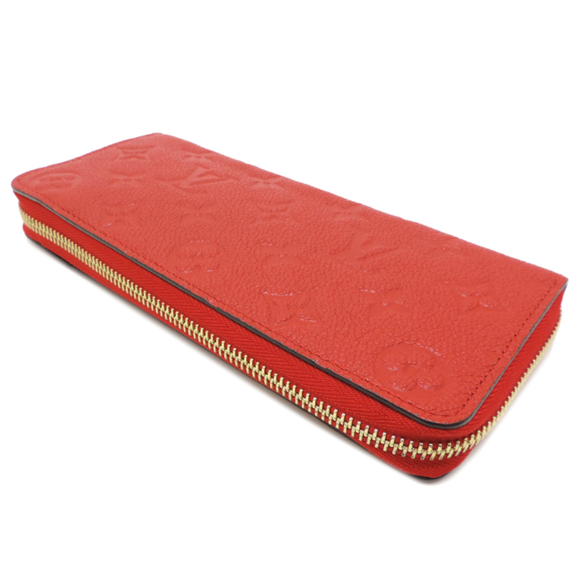 Louis Vuitton Red Color Sacrlet Monogram Empreinte Long Wallet (Bi-Fold) (Pre-Owned)