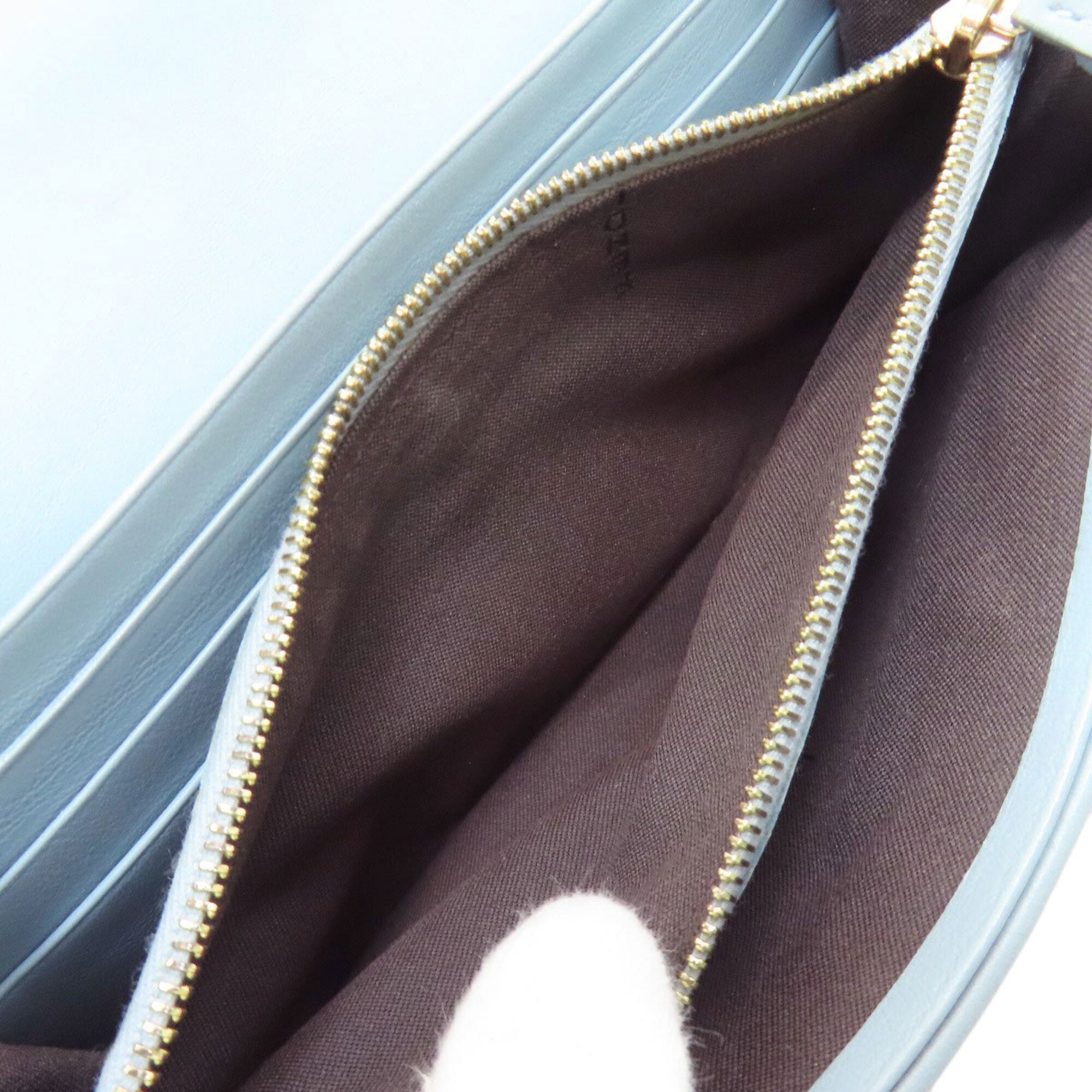 Fendi Zucchino Brown Light Blue Zucchino Long Wallet (Bi-Fold) (Pre-Owned)