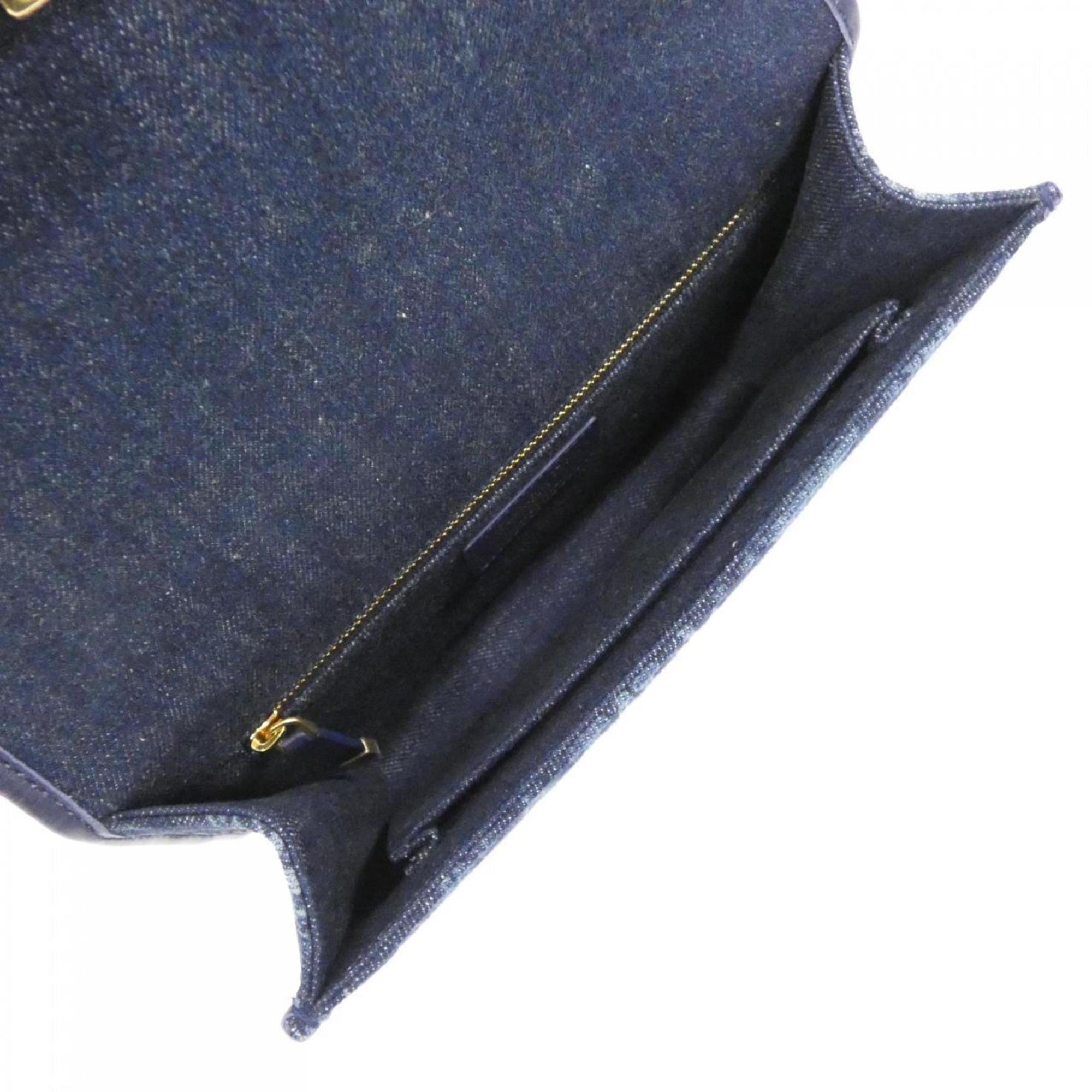 Christian Dior Blue Denim Shoulder Bag (Pre-Owned)