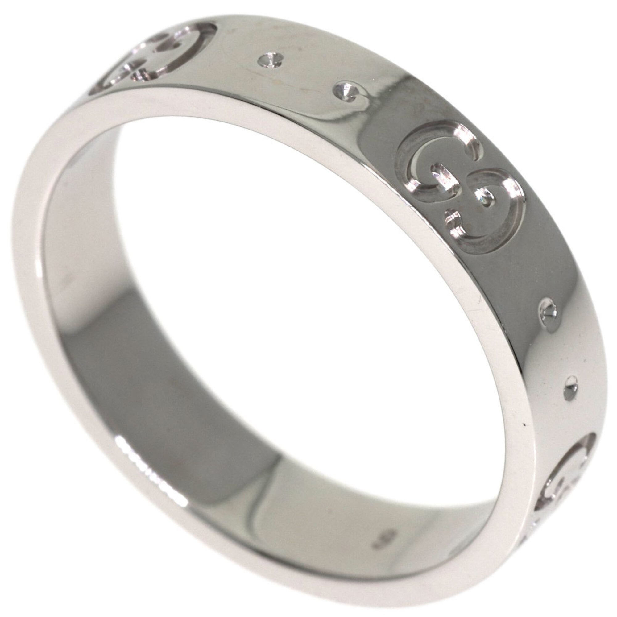 Gucci Icon White Gold (18K) Band Ring (Pre-Owned)