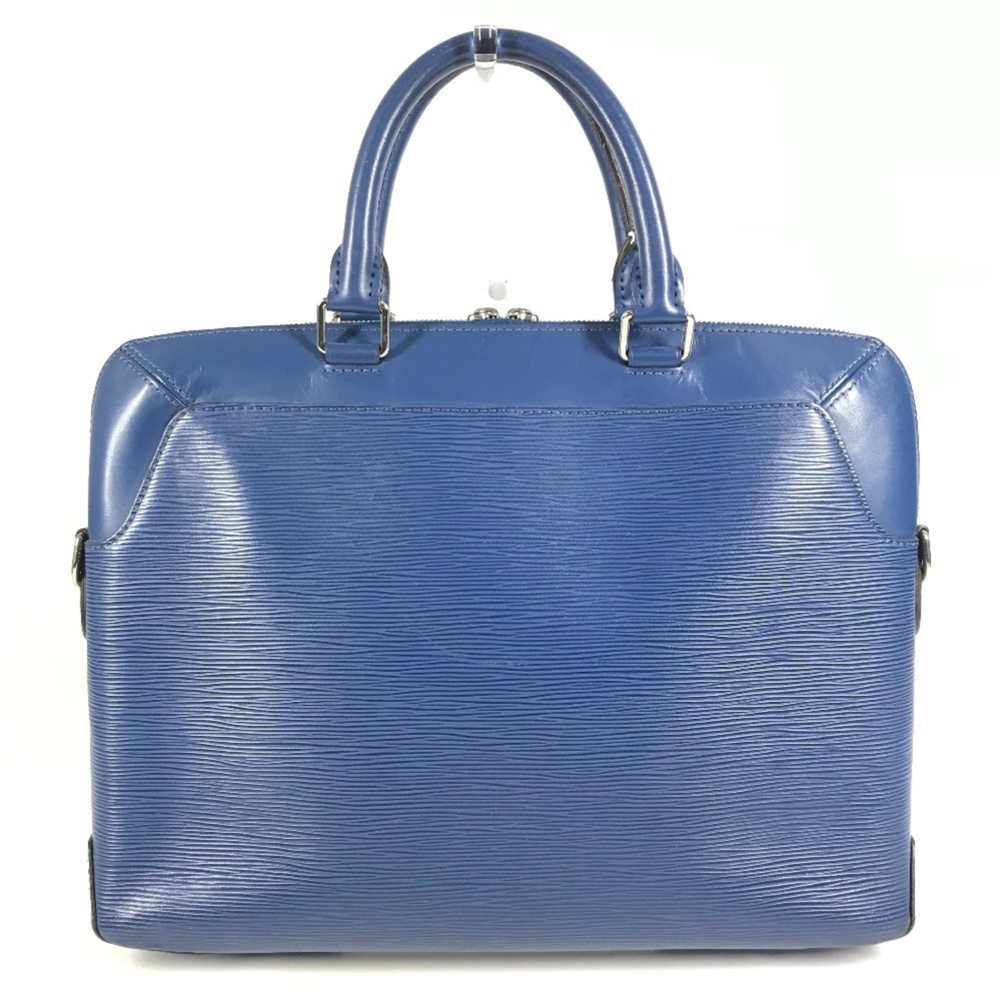 Louis Vuitton Blue Epi Leather Briefcase Handbag Tote Bag (Pre-Owned)