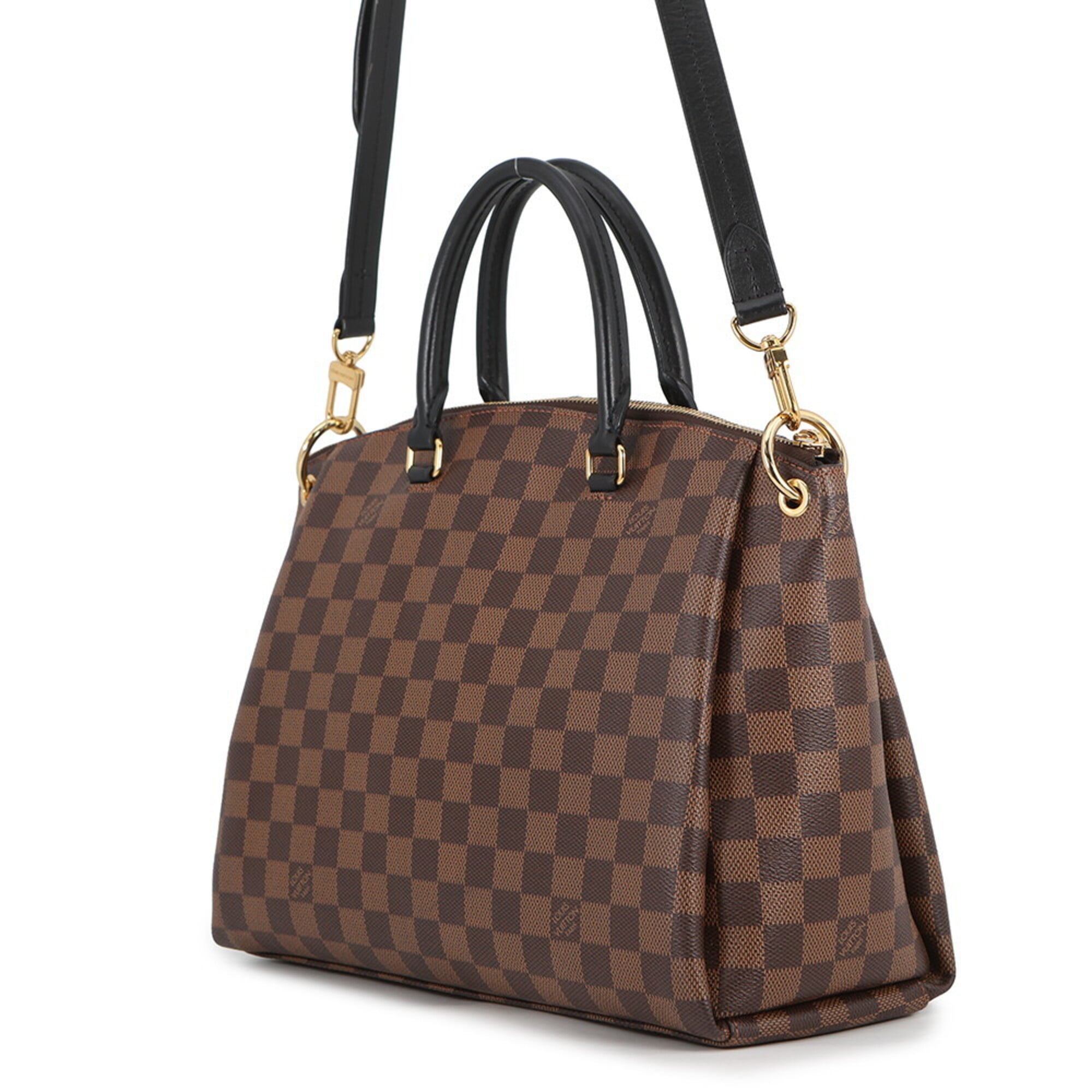Louis Vuitton Damier Damier Canvas Ebene Noir Damier Canvas Handbag Shoulder Bag (Pre-Owned)