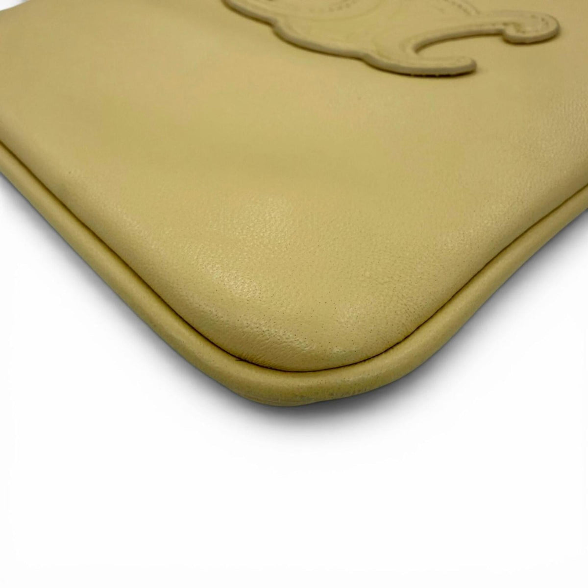 Celine Beige Leather Pouch Shoulder Bag (Pre-Owned)