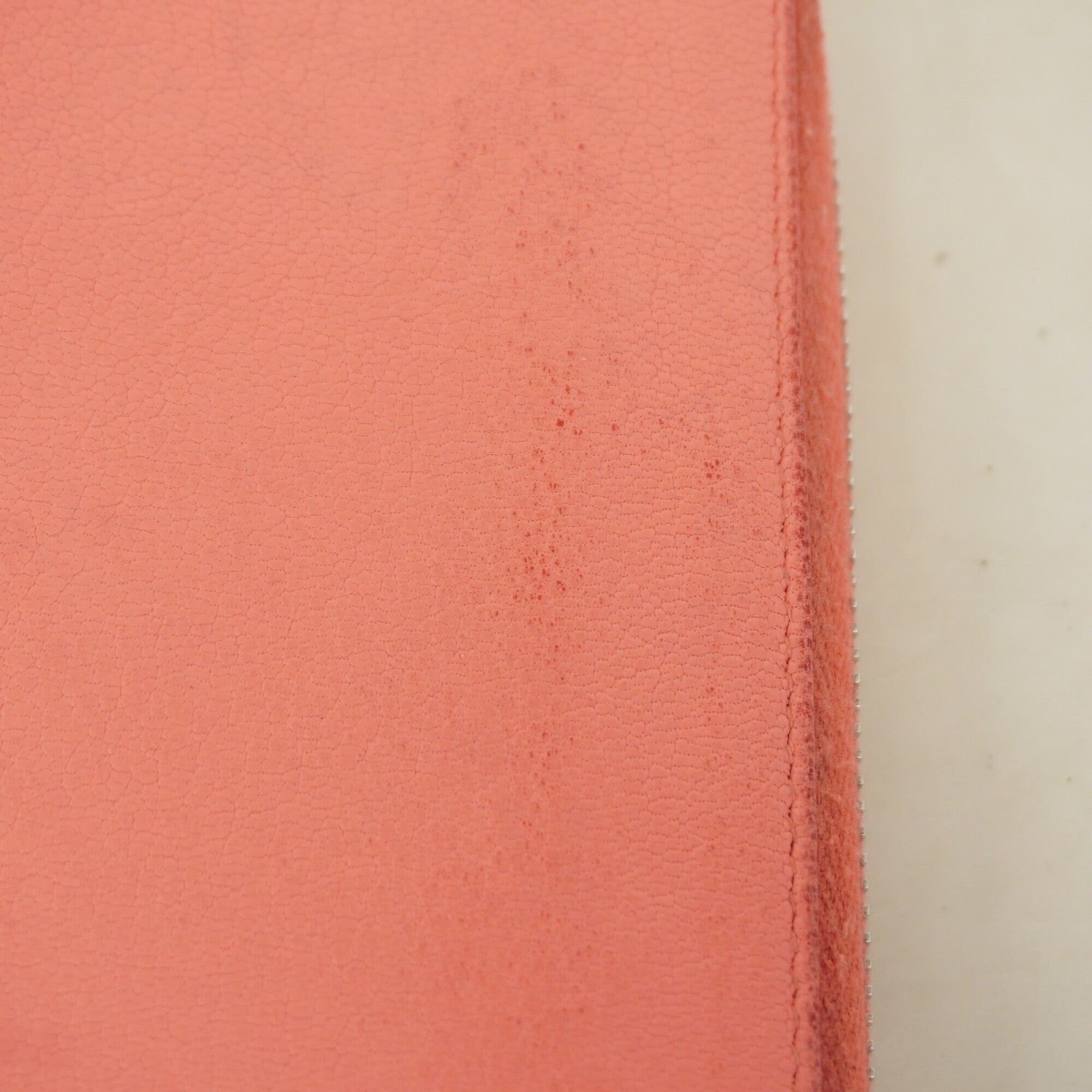 Chanel Pink Leather Long Wallet (Bi-Fold) (Pre-Owned)