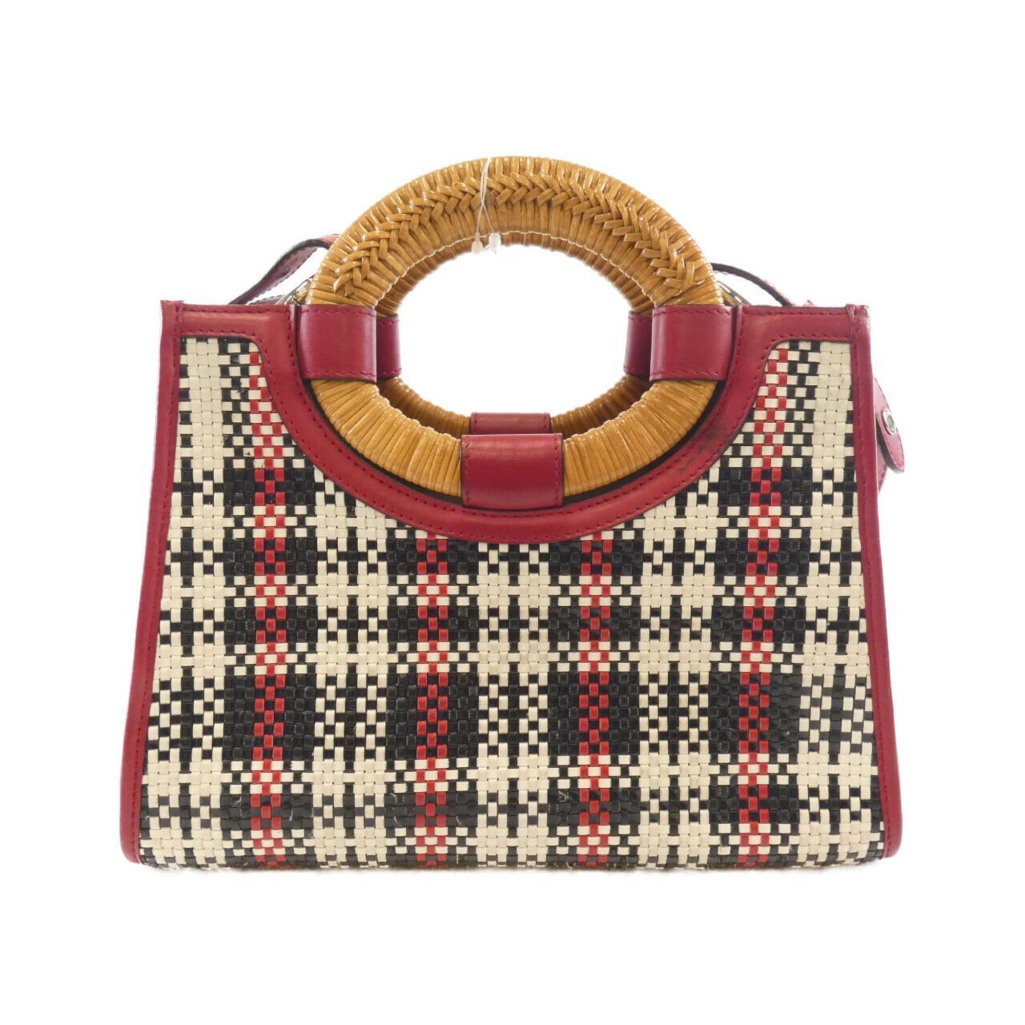 Fendi Red Color Leather Handbag (Pre-Owned)