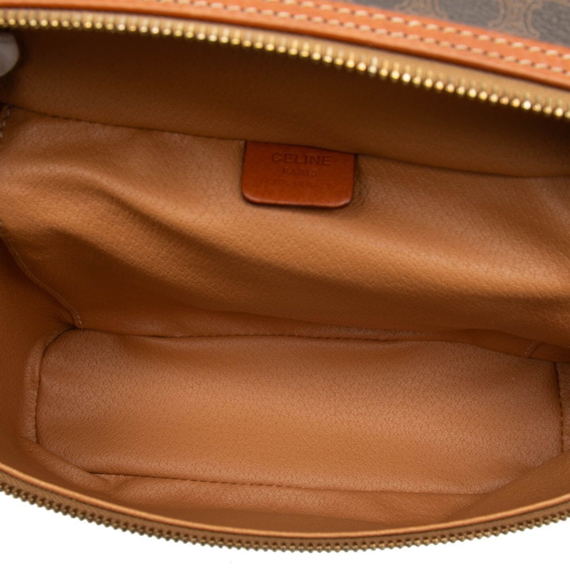 Celine Macadam Brown Pvc Leather Handbag Vanity Bag (Pre-Owned)