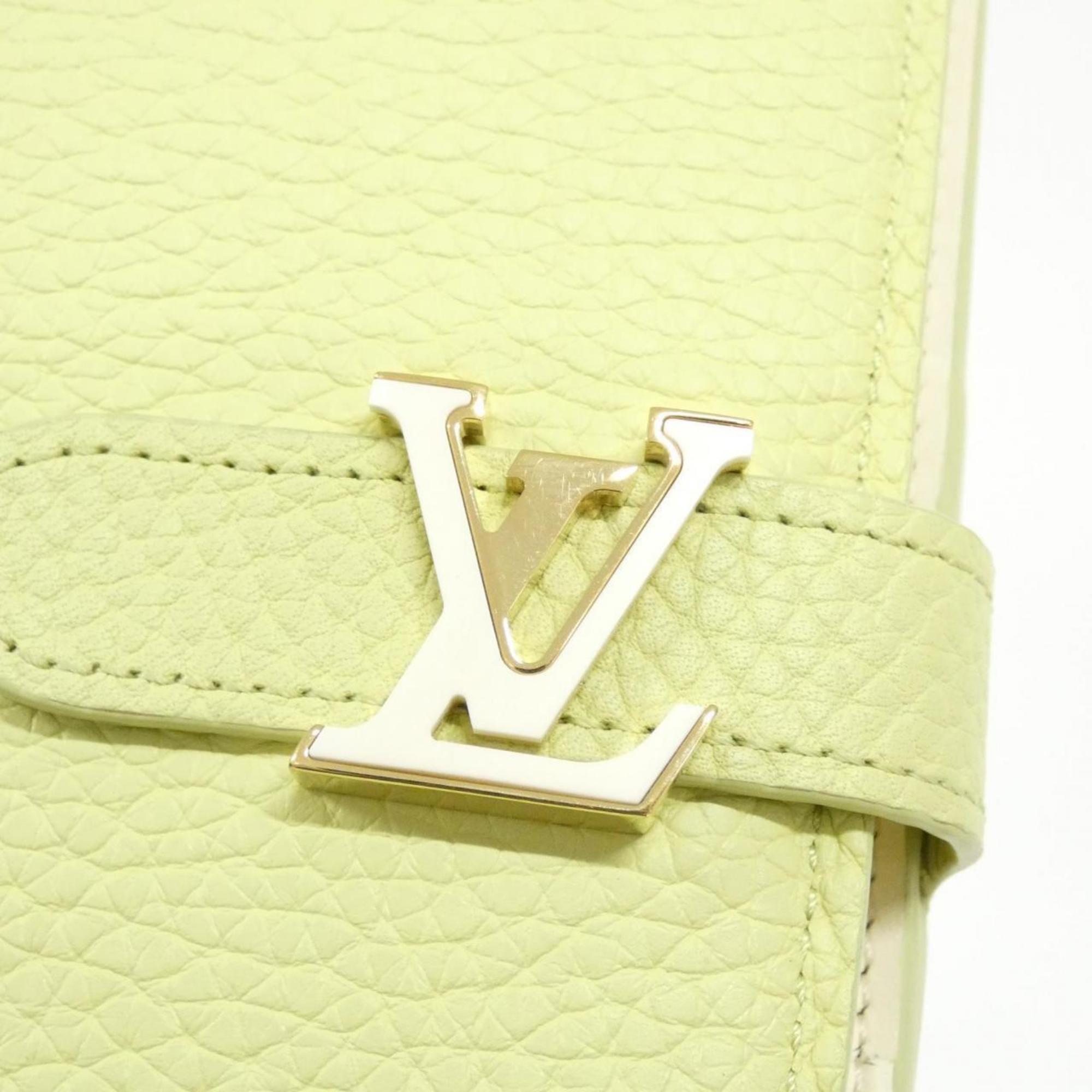 Louis Vuitton Green Leather Long Wallet (Bi-Fold) (Pre-Owned)