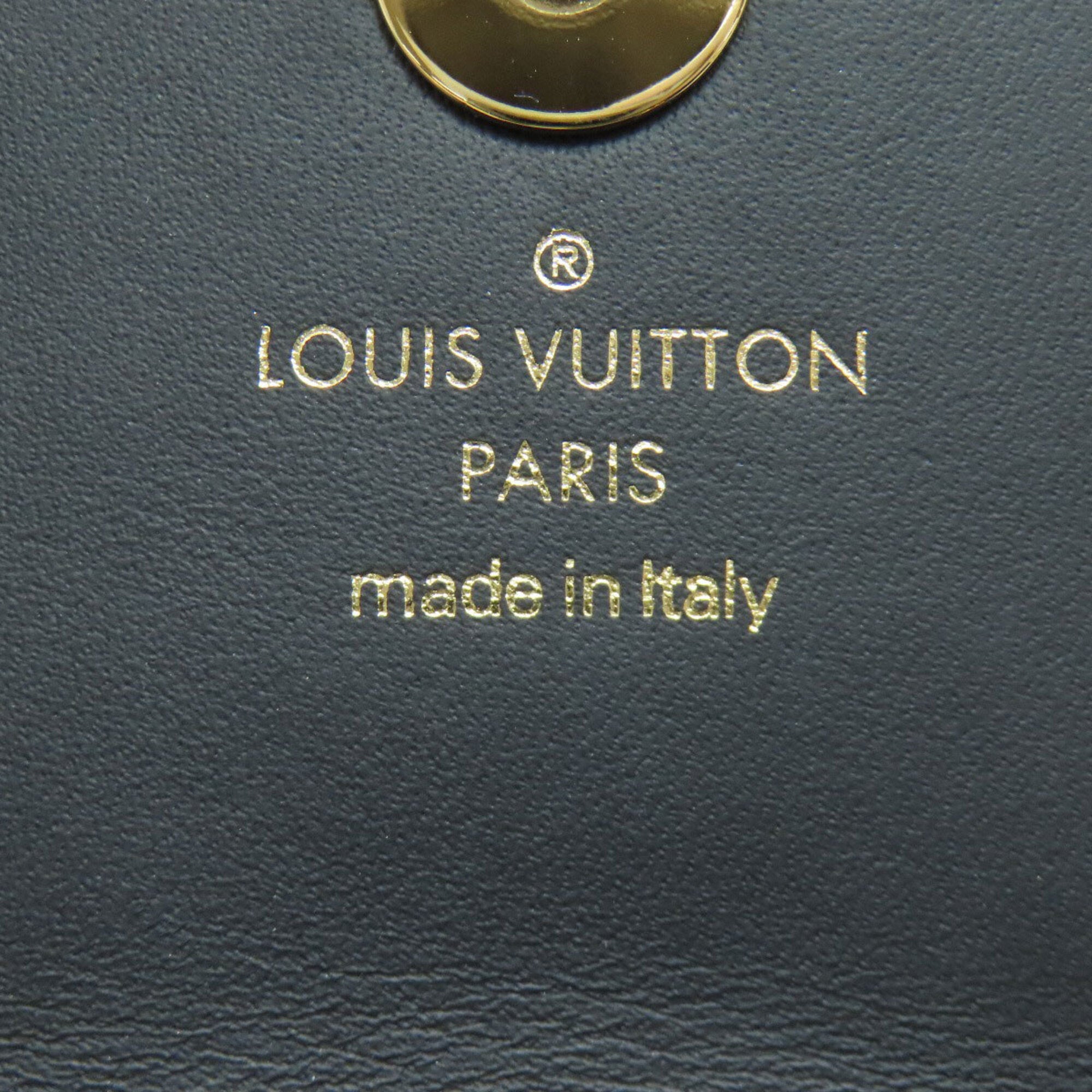 Louis Vuitton Malletage Noir Leather Wallet (Bi-Fold) (Pre-Owned)