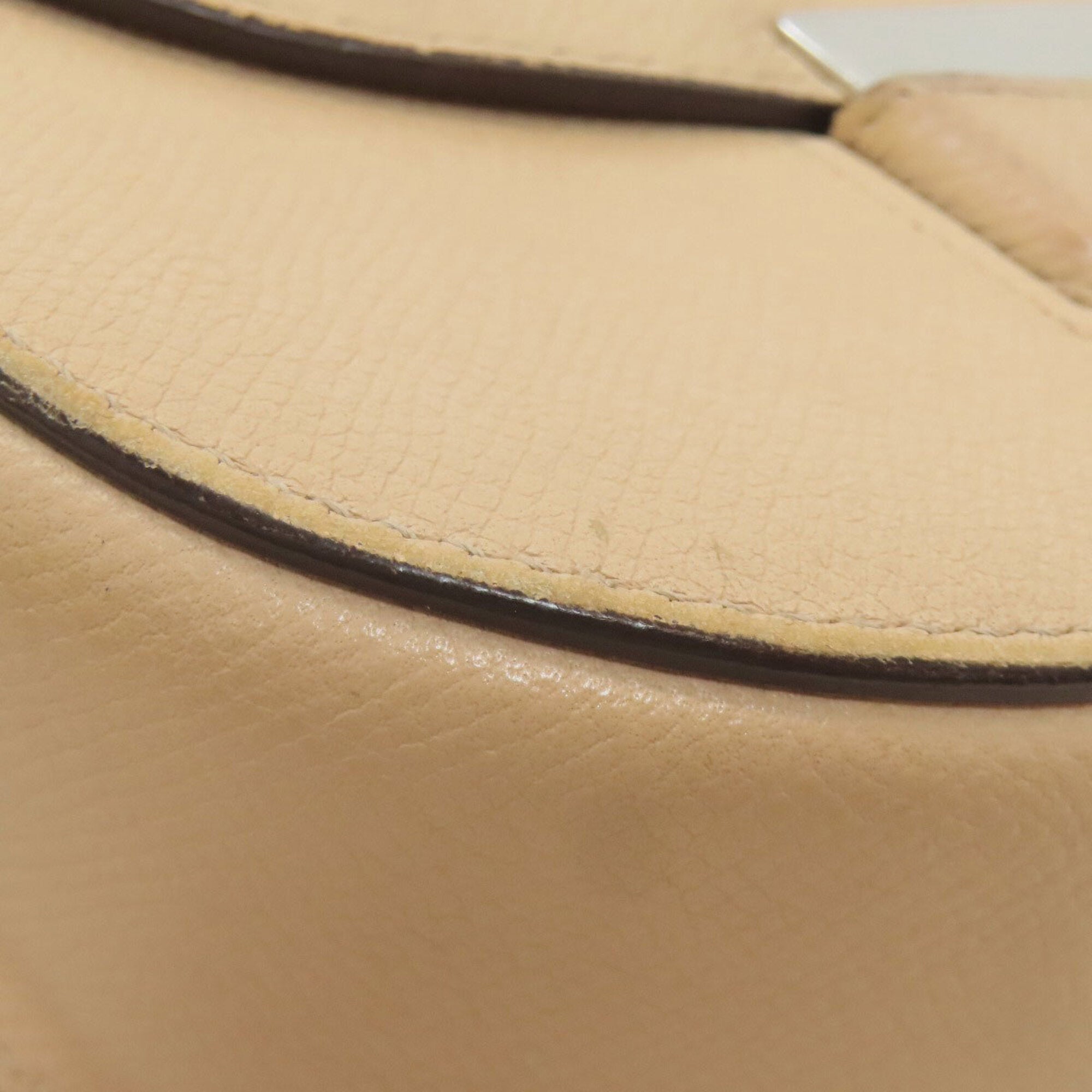 Celine Beige Leather Shoulder Bag (Pre-Owned)
