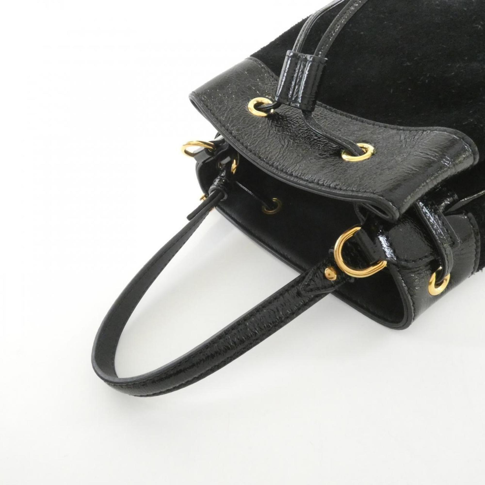 Gucci Black Suede Handbag (Pre-Owned)