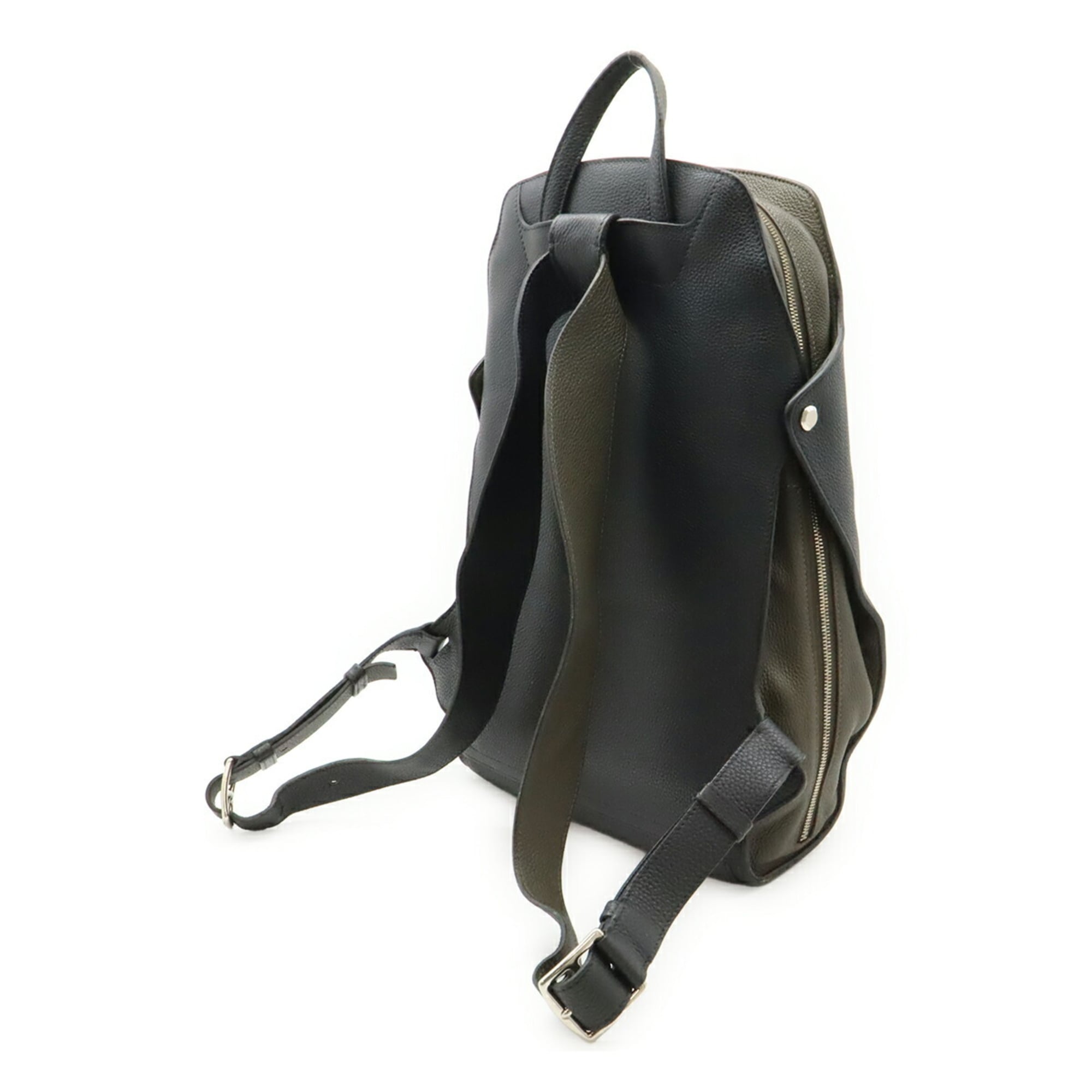 Hermes Black Vert Taurillon Clemence Leather Backpack (Pre-Owned)