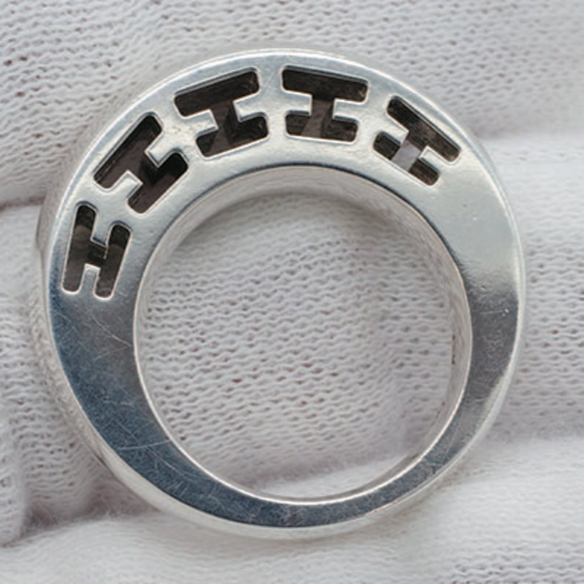 Hermes Sterling Silver 925 Band Ring (Pre-Owned)