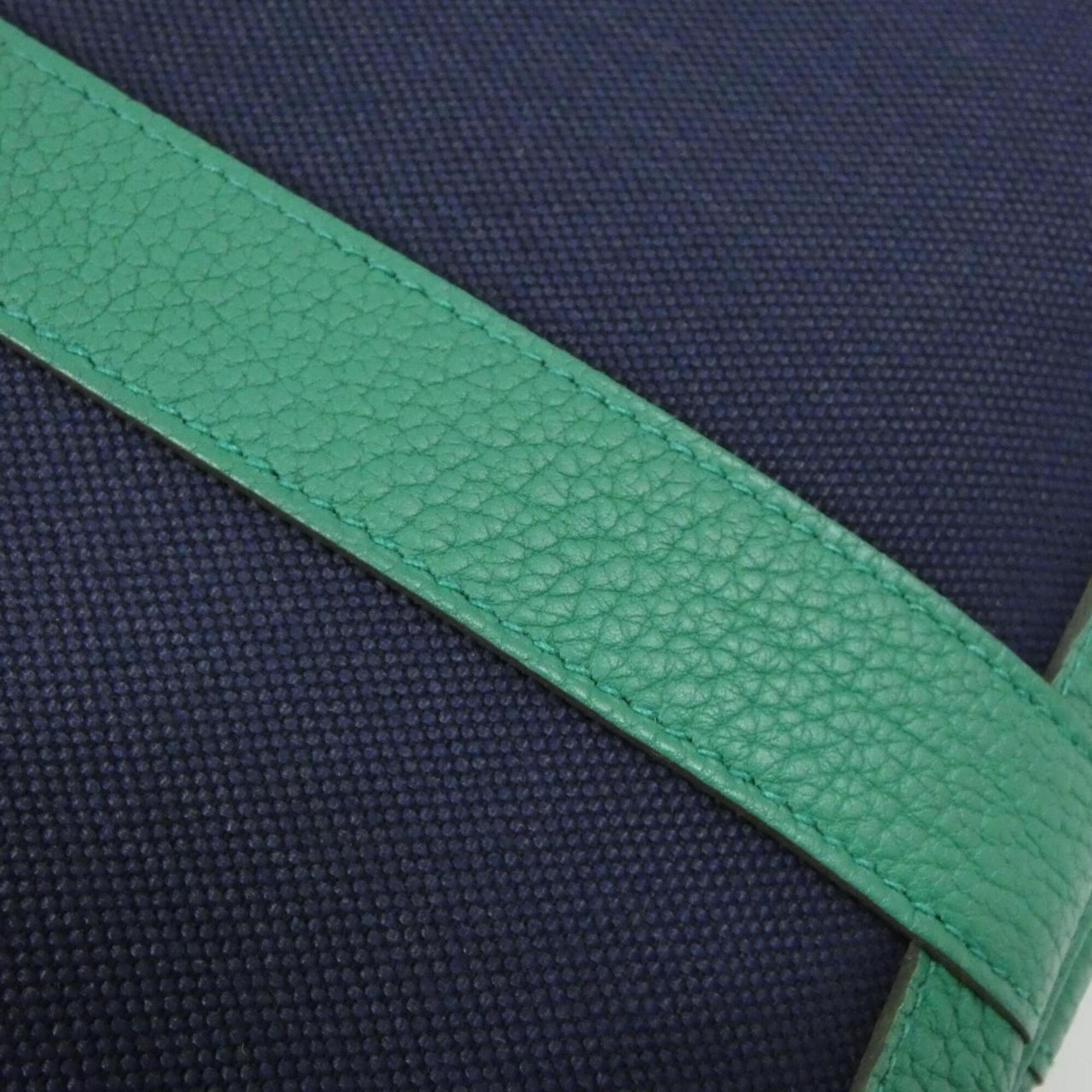 Hermes Bleu Saphir Blue Vert Negonda Leather Handbag (Pre-Owned)