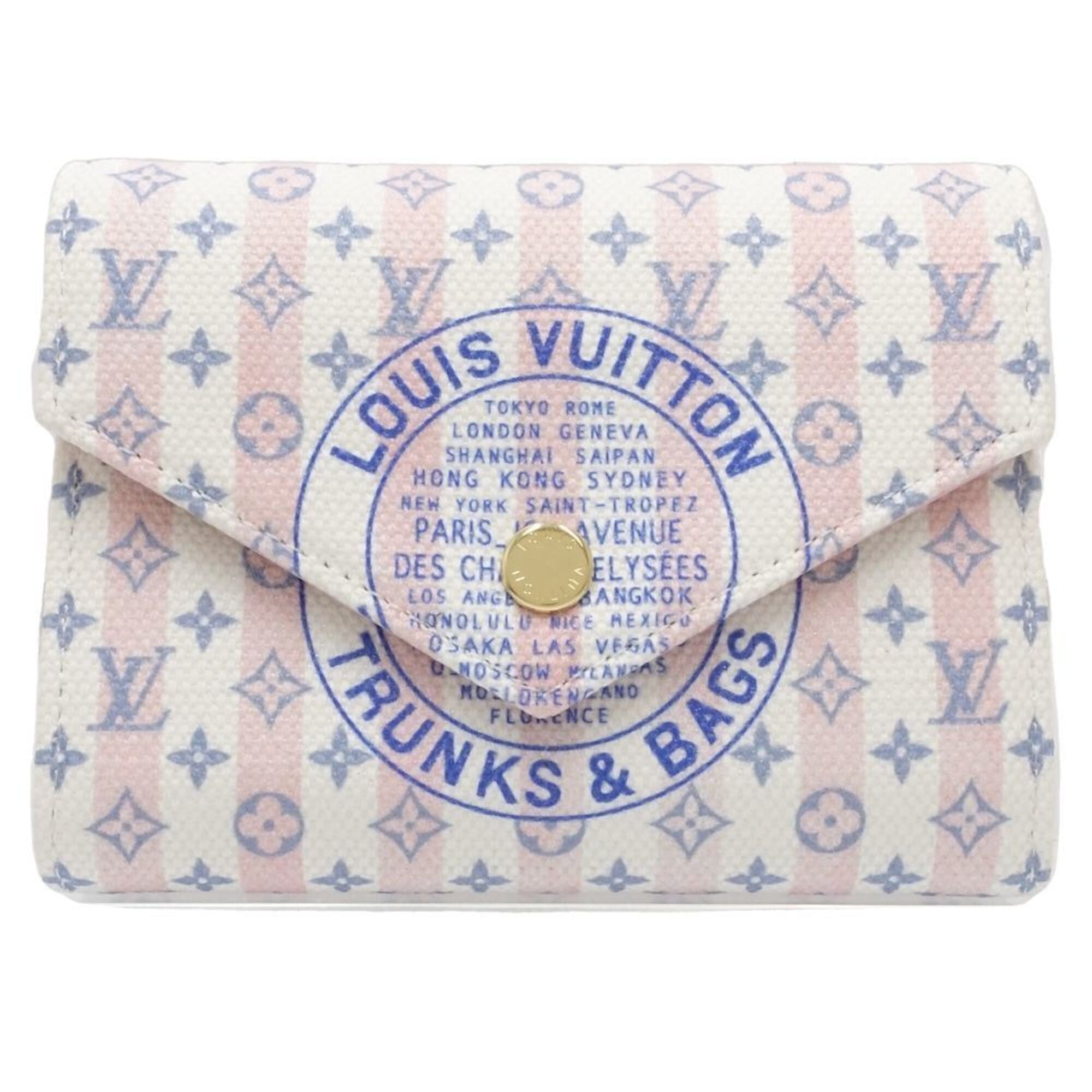 Louis Vuitton Blue White Canvas Wallet (Tri-Fold) (Pre-Owned)