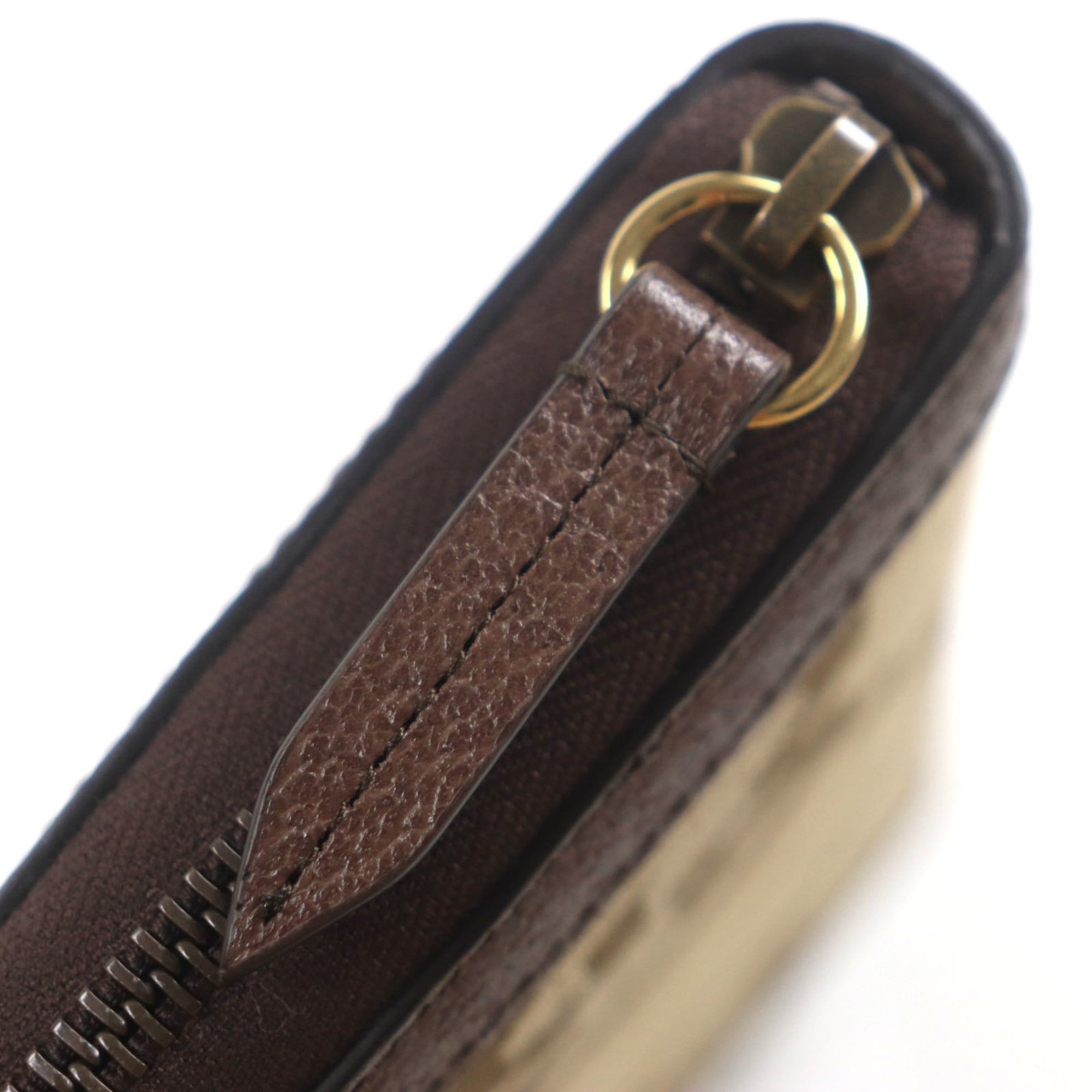Gucci Bamboo Beige Brown Bamboo Gg Canvas Long Wallet (Bi-Fold) (Pre-Owned)