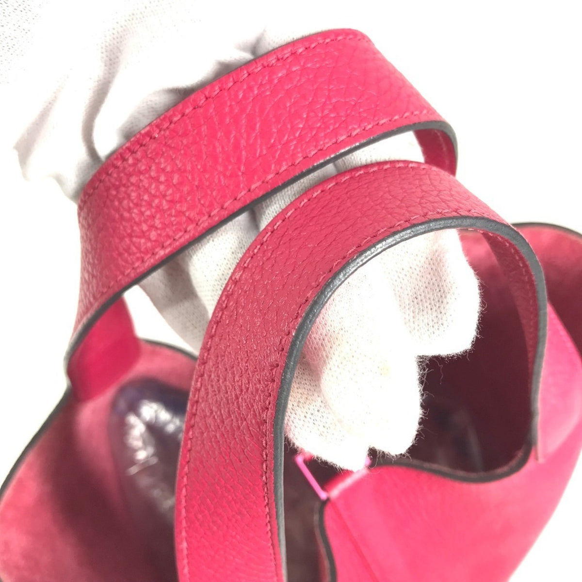 Hermes Pink Taurillon Clemence Leather Handbag (Pre-Owned)