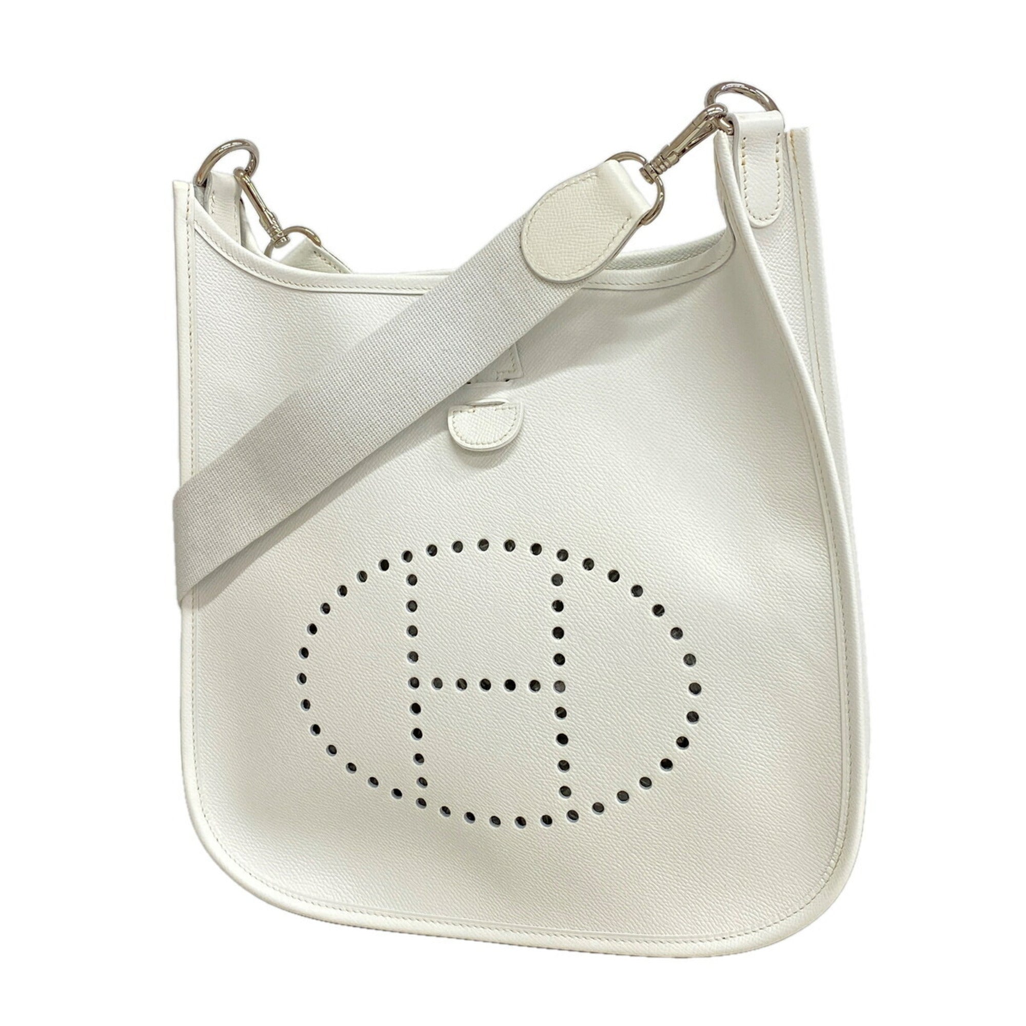 Hermes White Epsom Leather Leather Shoulder Bag (Pre-Owned)