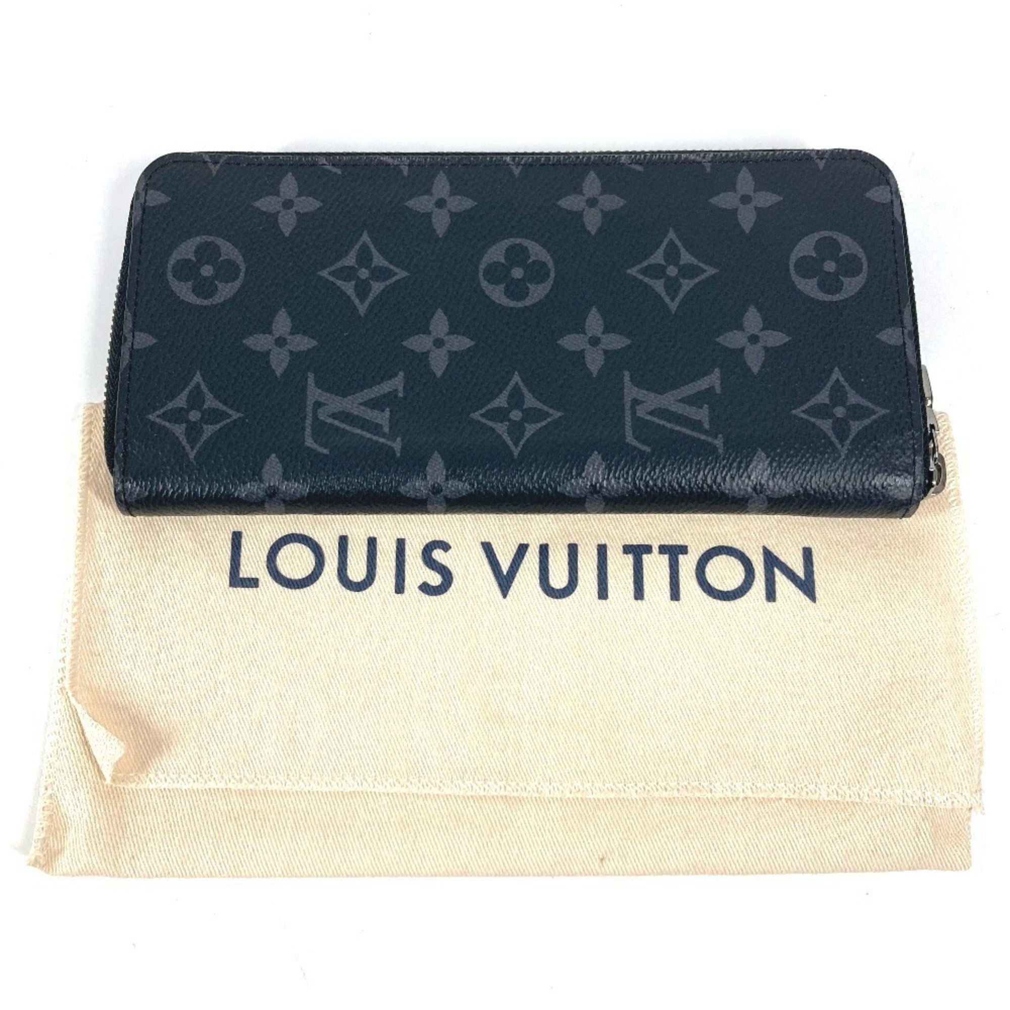 Louis Vuitton Black Monogram Eclipse Canvas Long Wallet (Bi-Fold) (Pre-Owned)