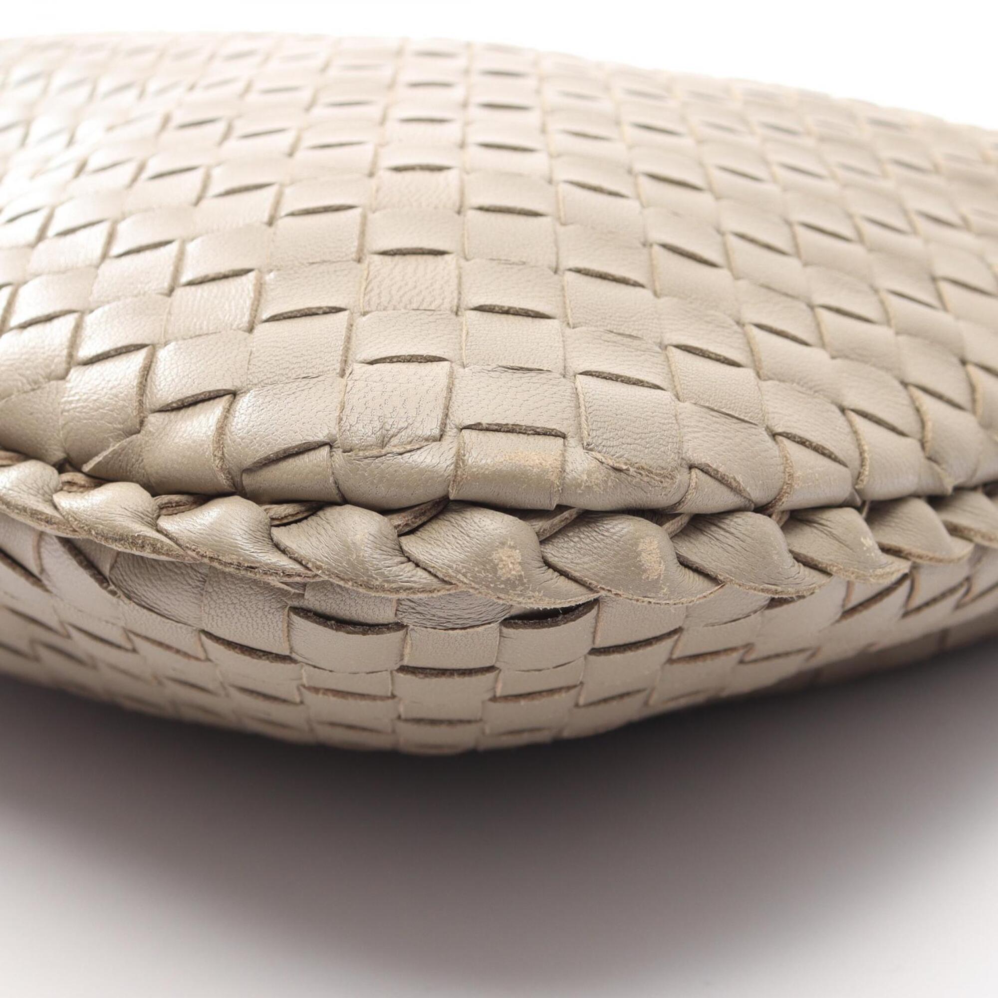 Bottega Veneta Beige Leather Handbag Shoulder Bag (Pre-Owned)