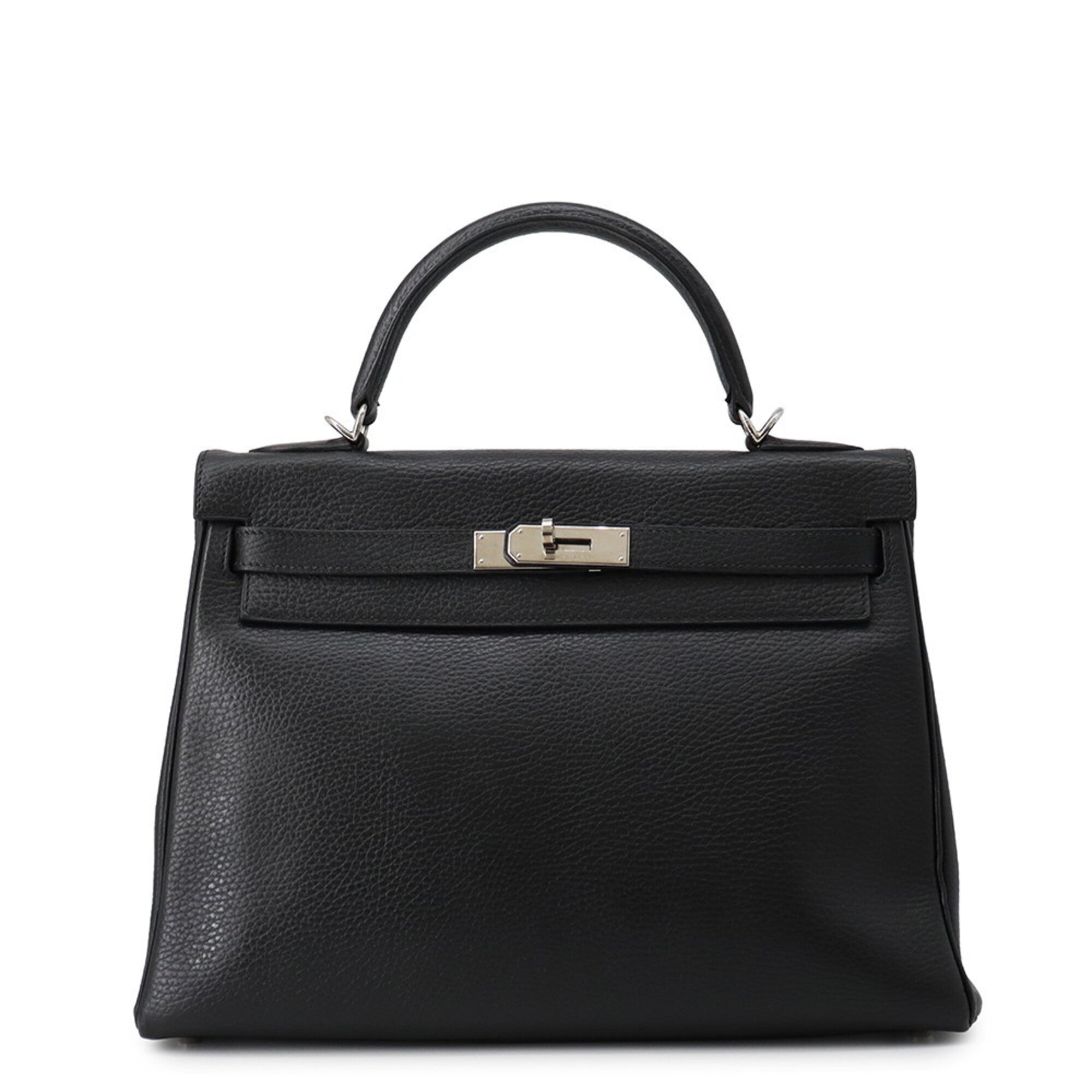 Hermes Kelly Black Ardennes Leather Handbag (Pre-Owned)