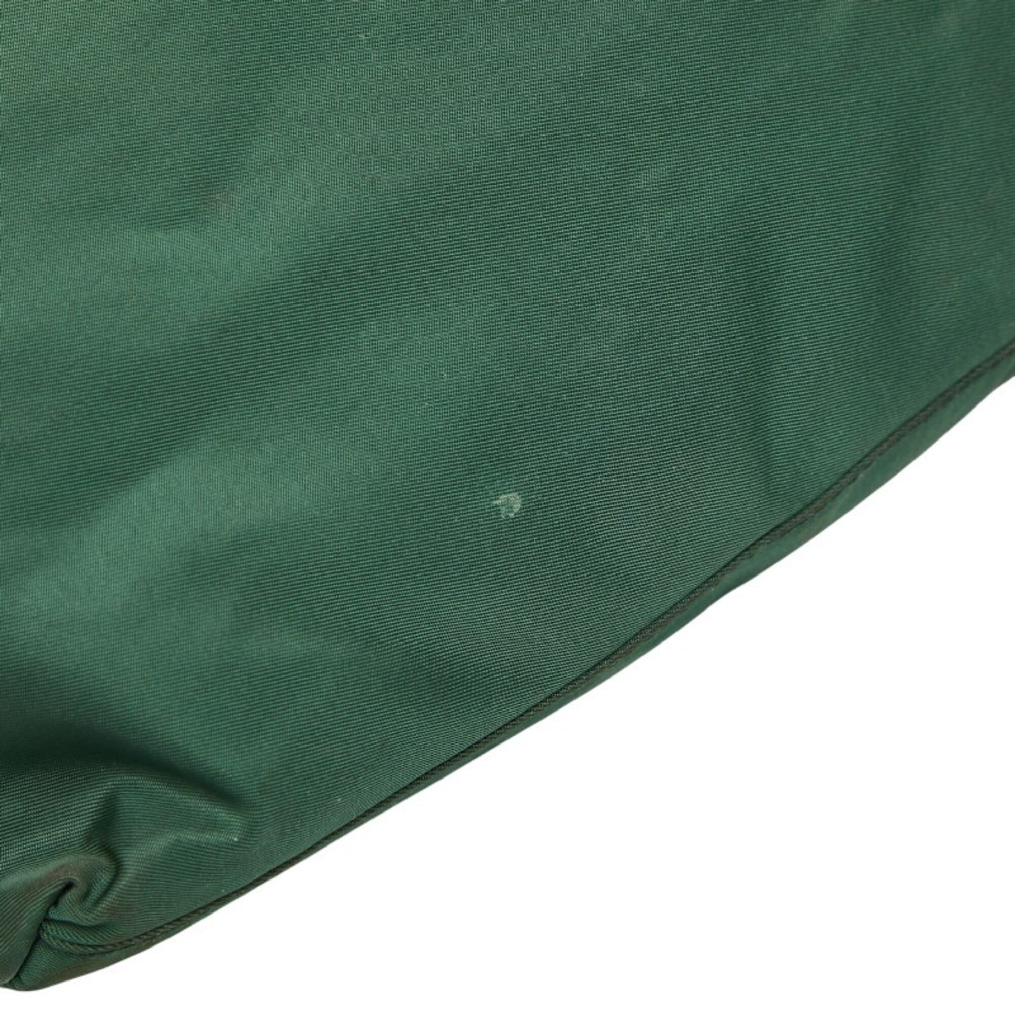 Prada Green Nylon Shoulder Bag Tote Bag (Pre-Owned)