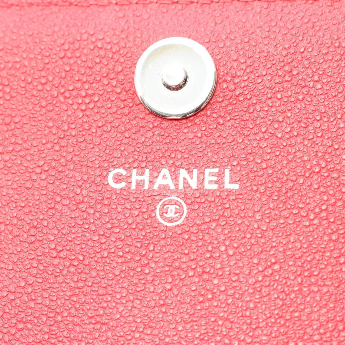 Chanel Chevron (V Stitch) Red Color Leather Handbag Shoulder Bag (Pre-Owned)