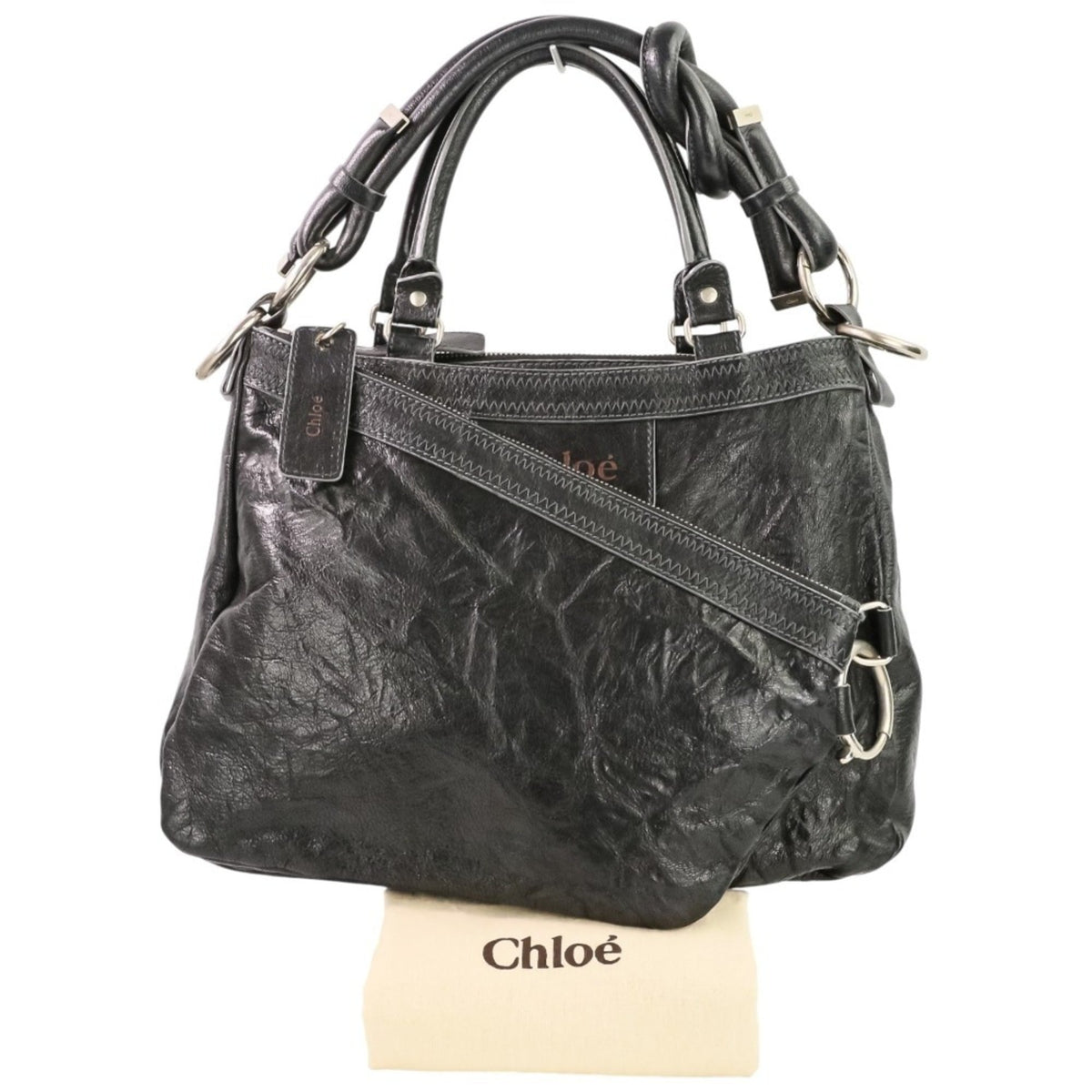 Chloé Black Leather Handbag (Pre-Owned)