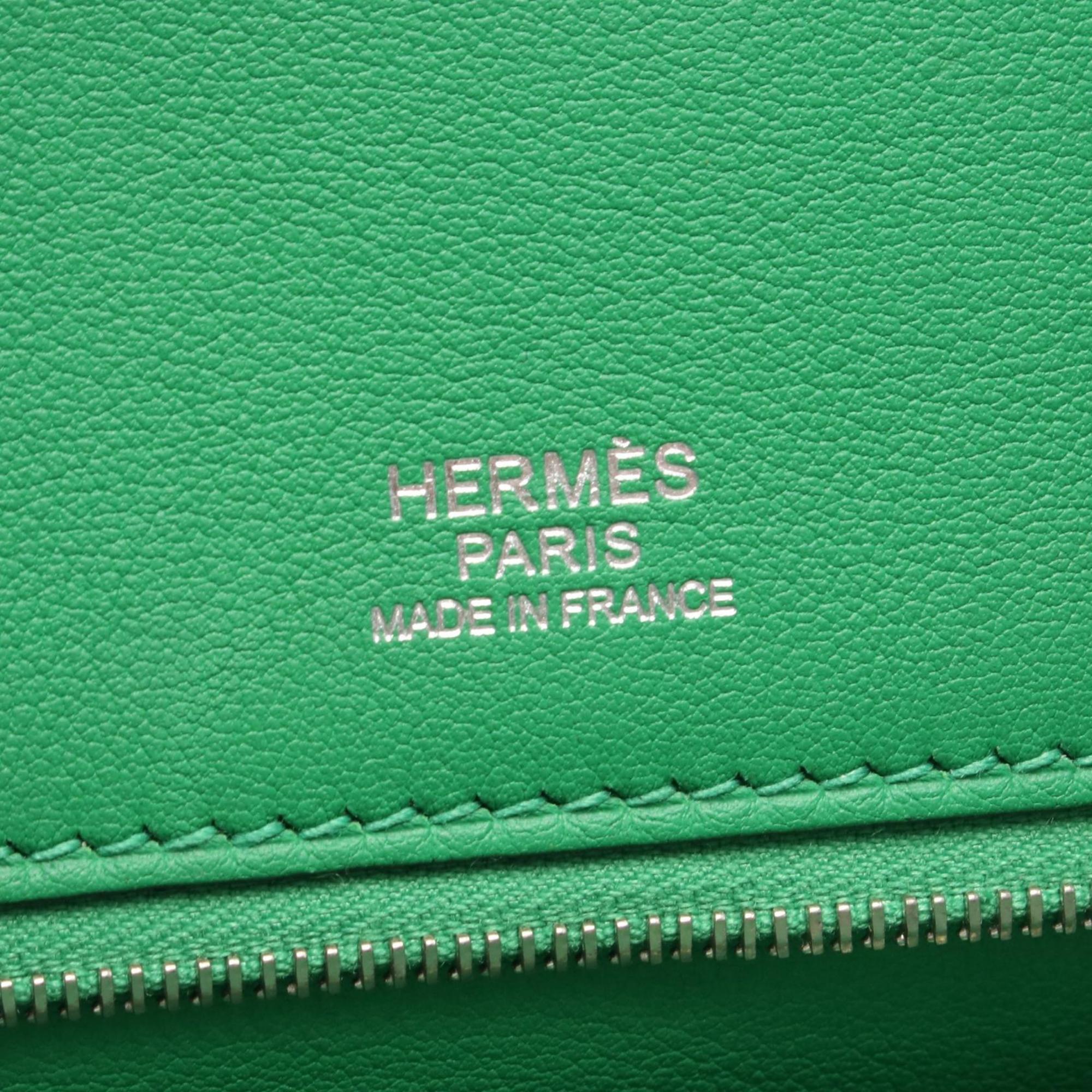 Hermes Bambou Green Togo Leather Leather Handbag (Pre-Owned)