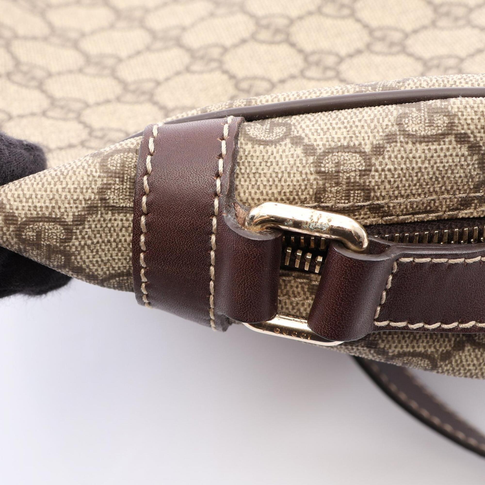 Gucci Beige Brown Pvc Leather Handbag Shoulder Bag (Pre-Owned)