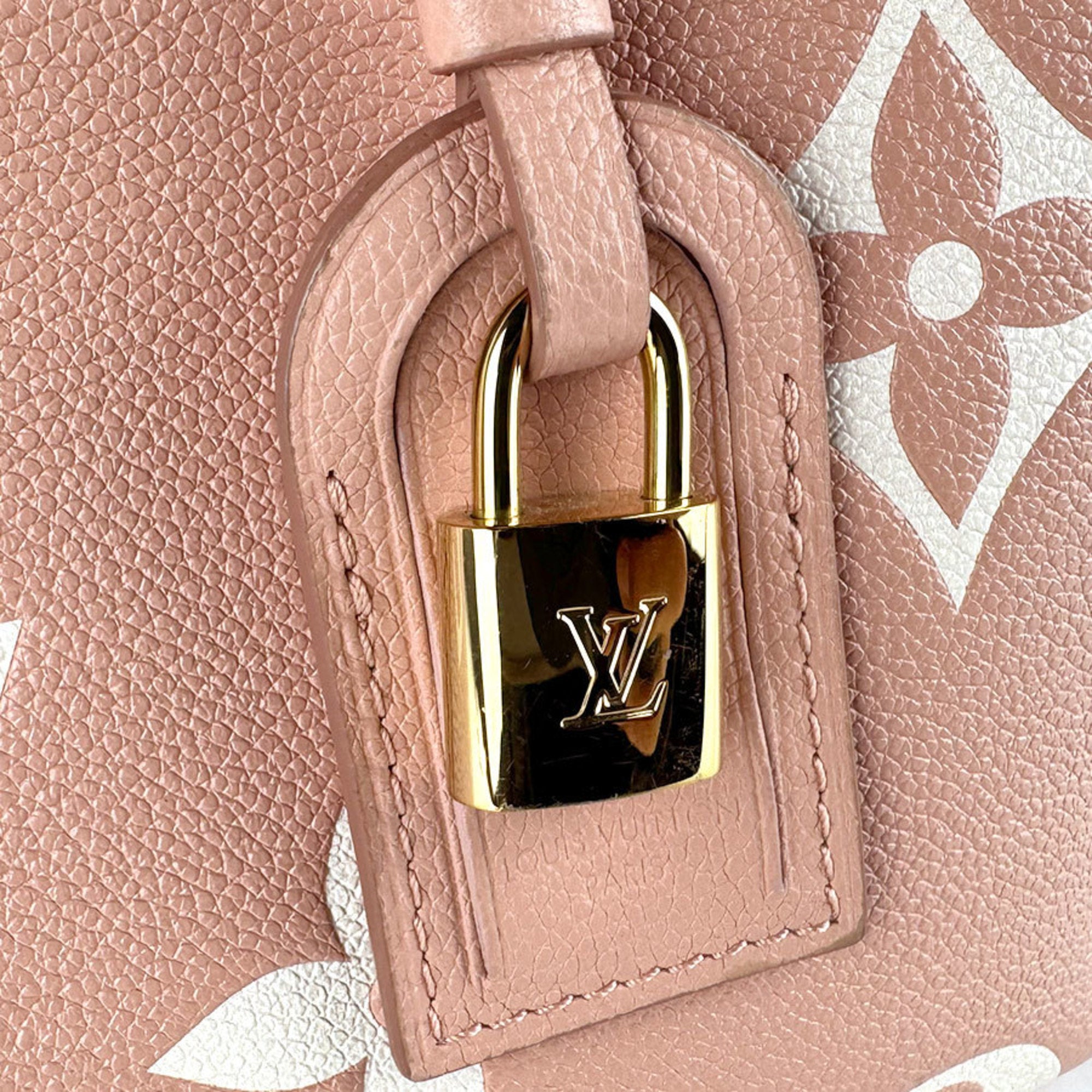 Louis Vuitton Cream Pink Monogram Empreinte Handbag Shoulder Bag (Pre-Owned)