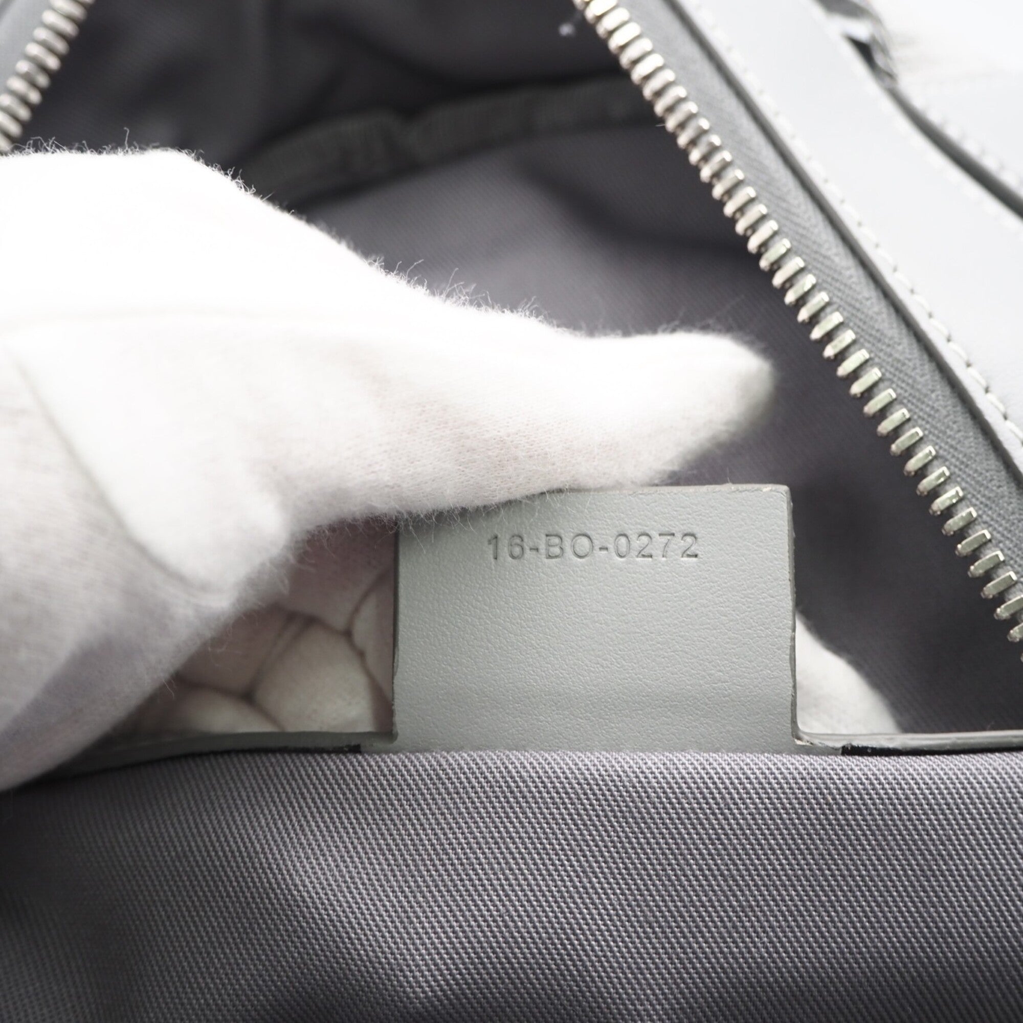 Christian Dior Gray Coated Canvas Leather Sling Bag (Pre-Owned)
