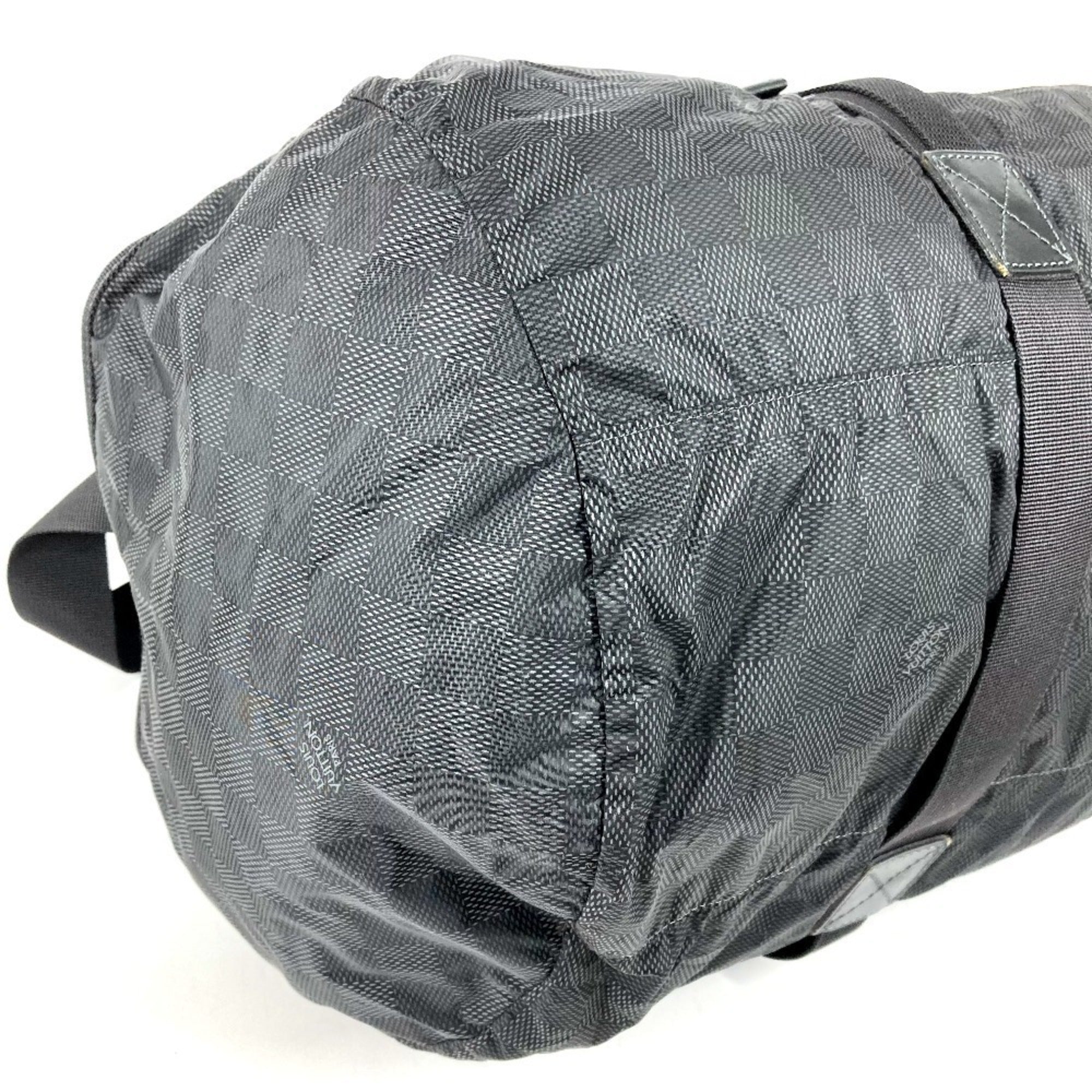 Louis Vuitton Black Nylon Leather Boston Bag (Pre-Owned)
