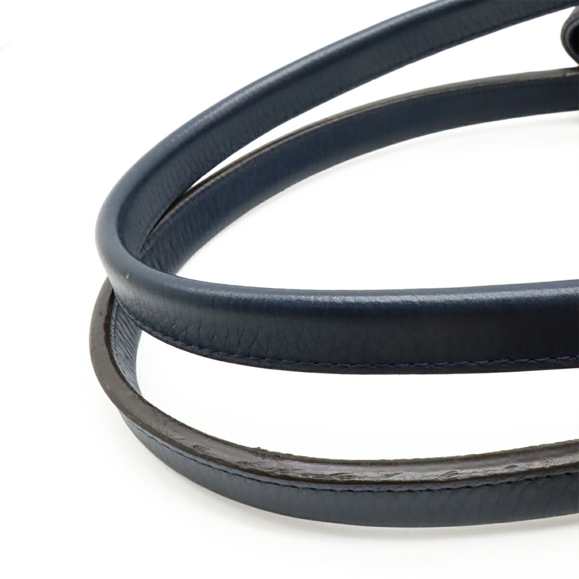 Louis Vuitton Navy Leather Shoulder Bag Tote Bag (Pre-Owned)