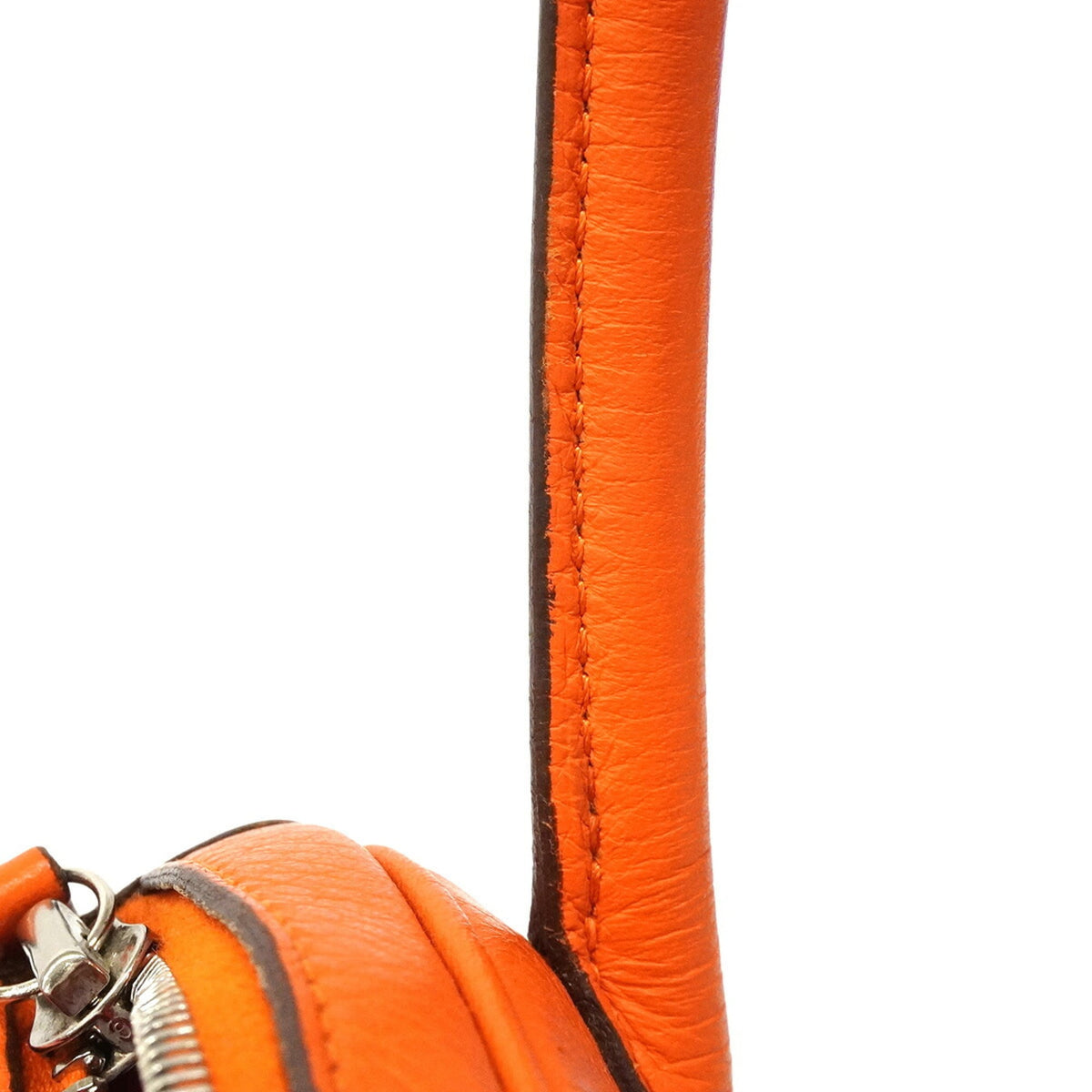 Hermes Orange Poppy Taurillon Clemence Leather Handbag (Pre-Owned)