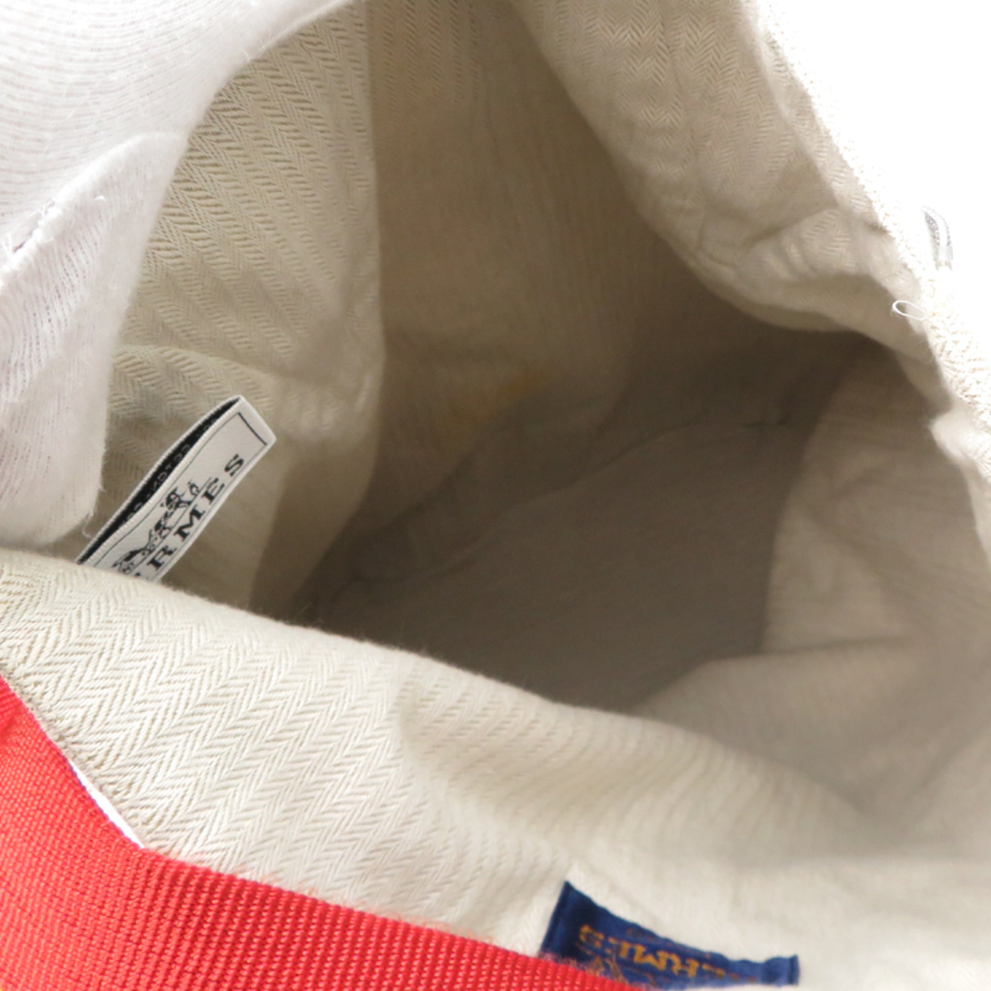 Hermes Beige Cotton Shoulder Bag (Pre-Owned)