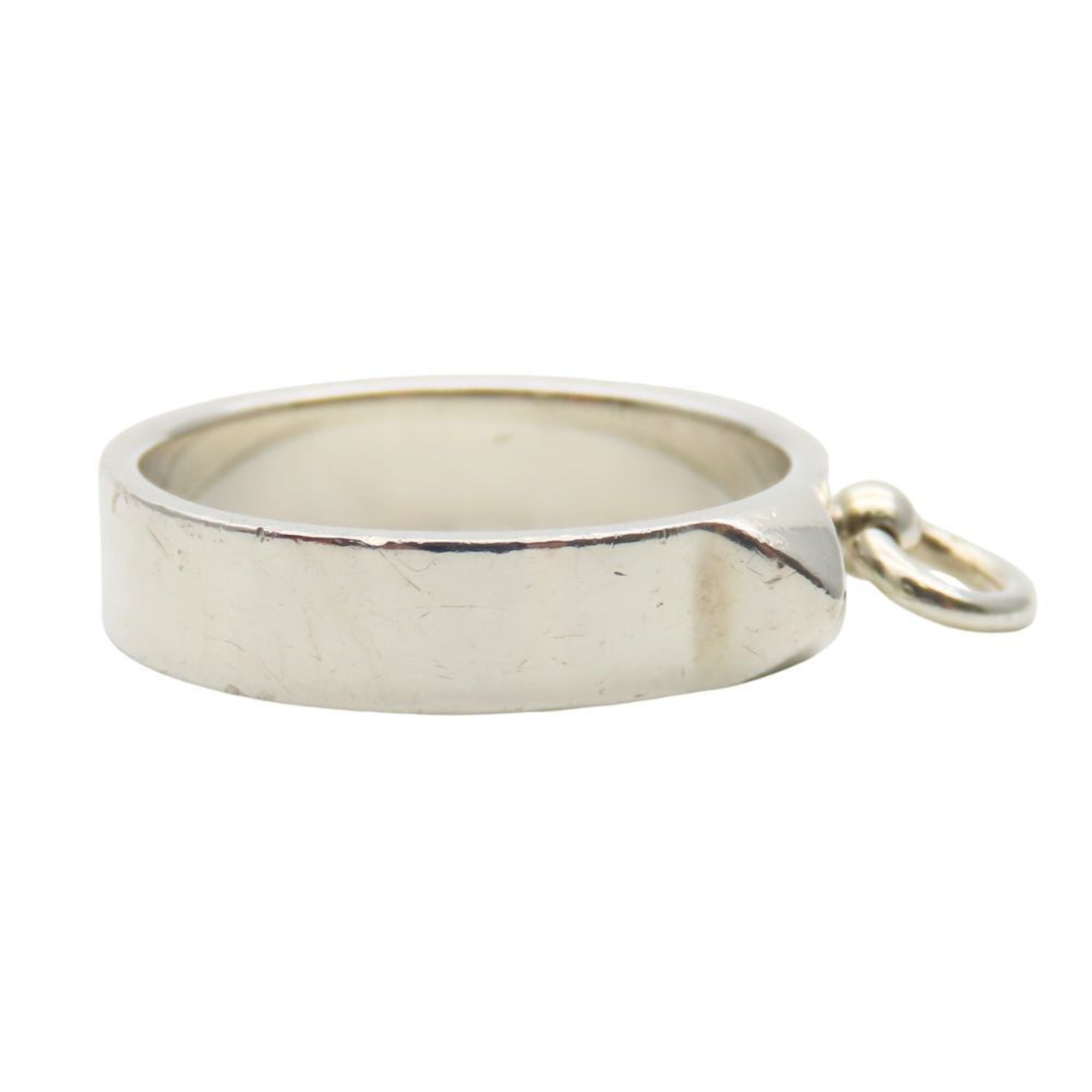 Hermes Silver Silver 925 Band Ring (Pre-Owned)
