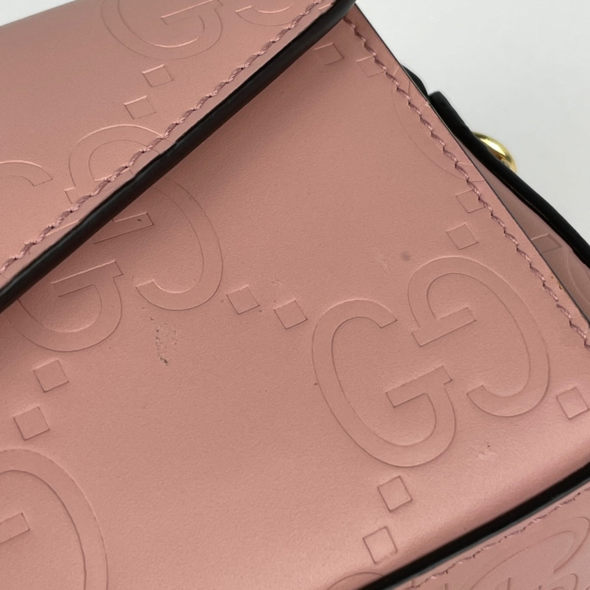 Gucci Pink Leather Shoulder Bag (Pre-Owned)