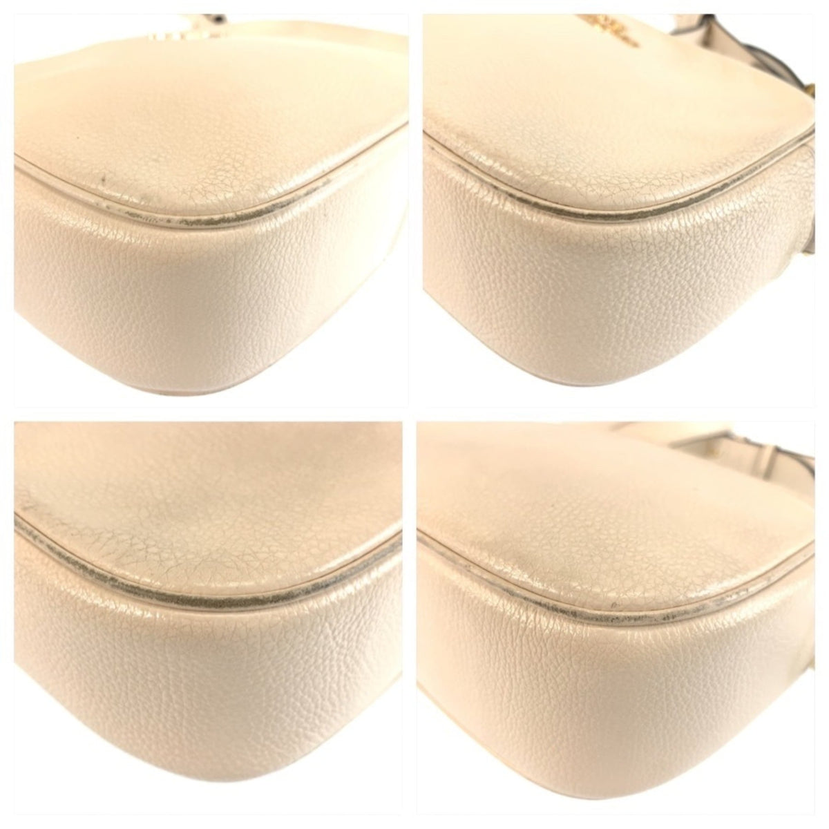 Coach Cream White Leather Shoulder Bag (Pre-Owned)