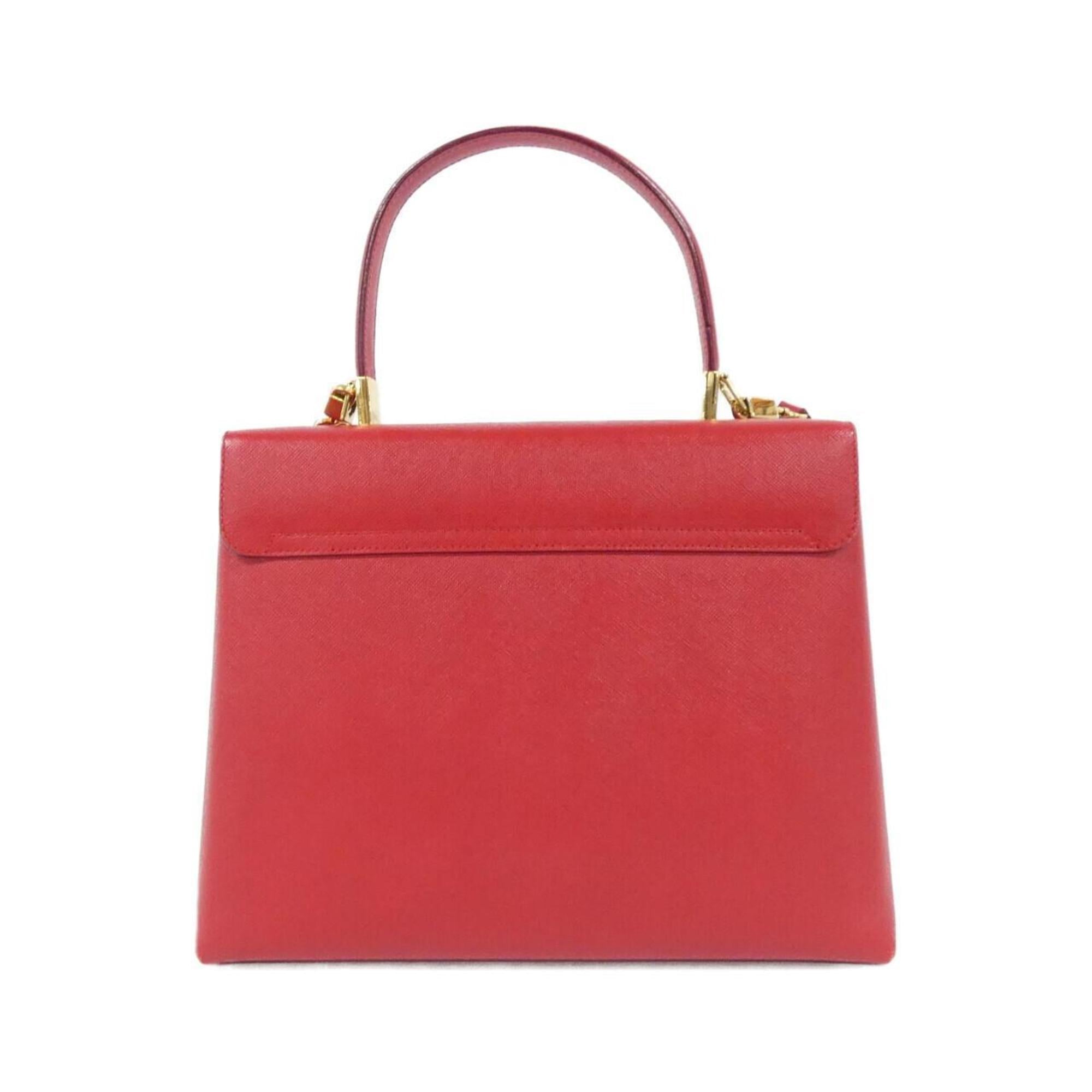 Salvatore Ferragamo Red Color Leather Handbag (Pre-Owned)