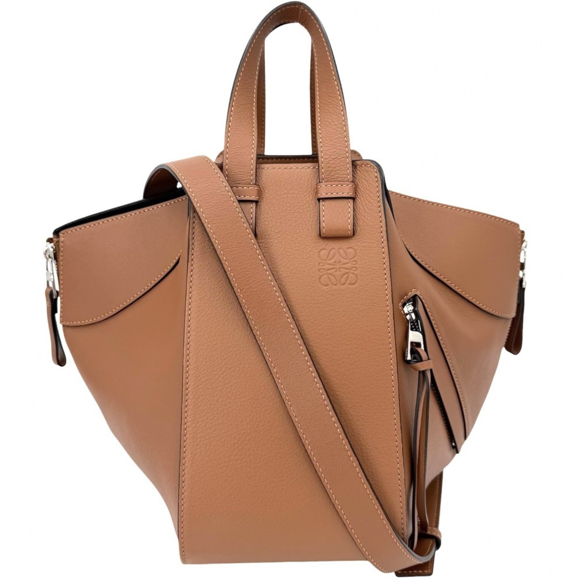 Loewe Brown Leather Handbag Shoulder Bag Tote Bag (Pre-Owned)