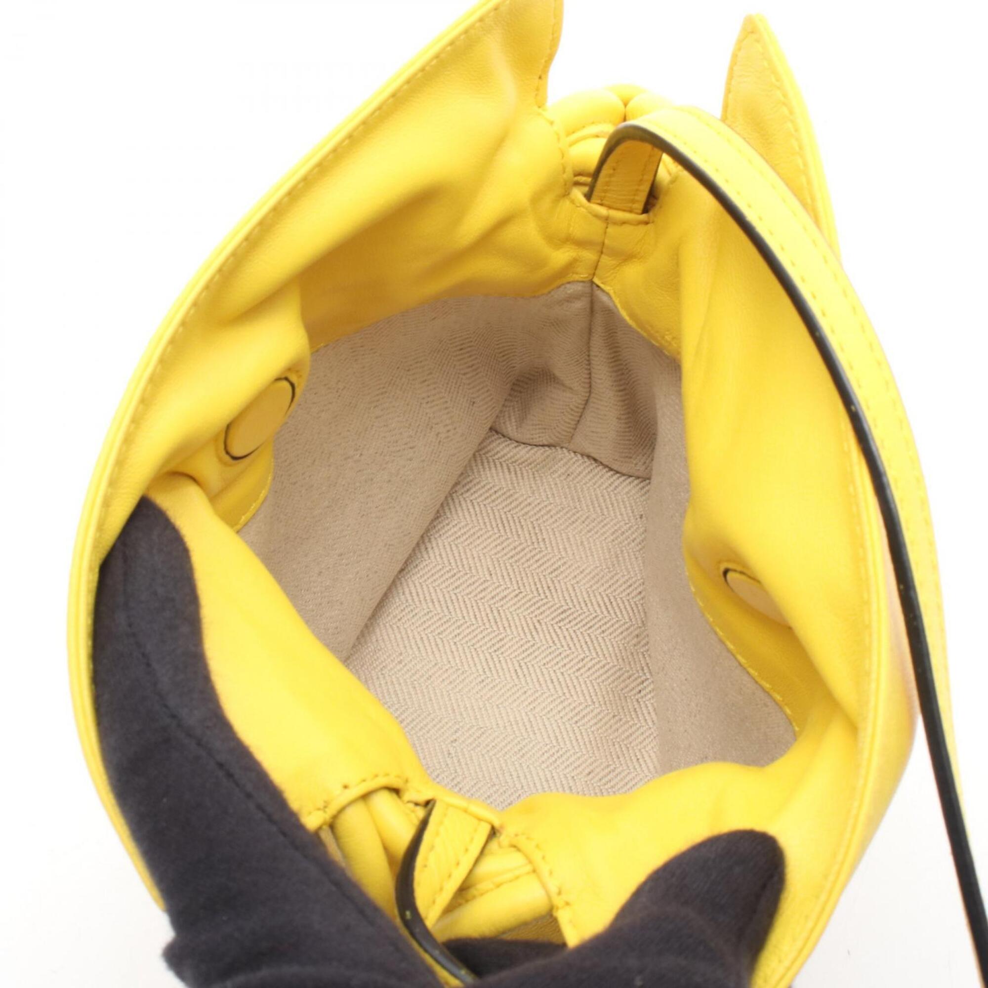 Loewe Yellow Leather Handbag Shoulder Bag (Pre-Owned)