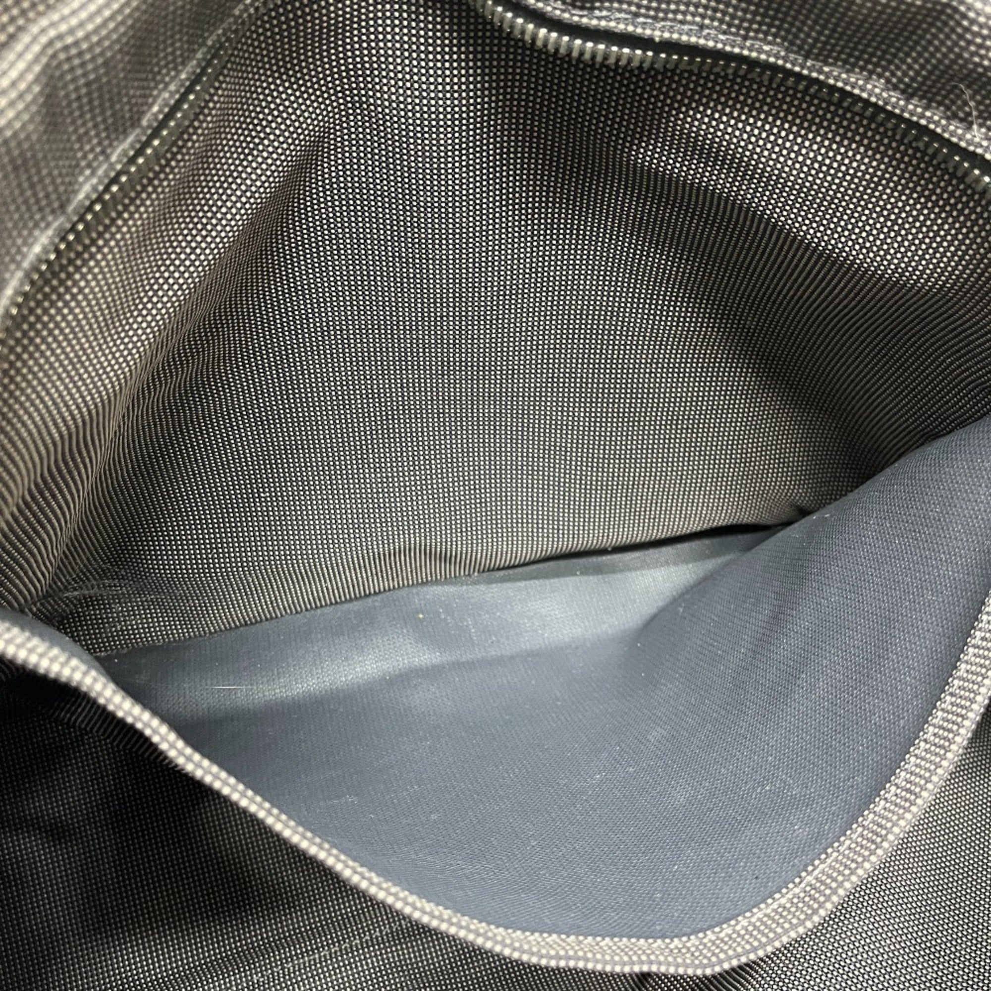 Hermes Gray Canvas Handbag Tote Bag (Pre-Owned)