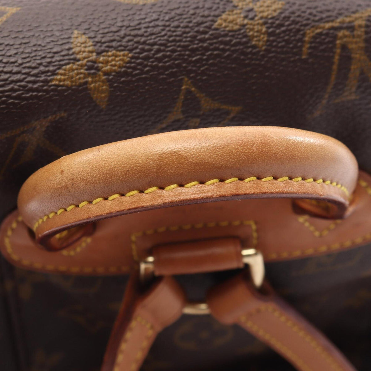 Louis Vuitton Brown Monogram Coated Canvas Leather Backpack (Pre-Owned)