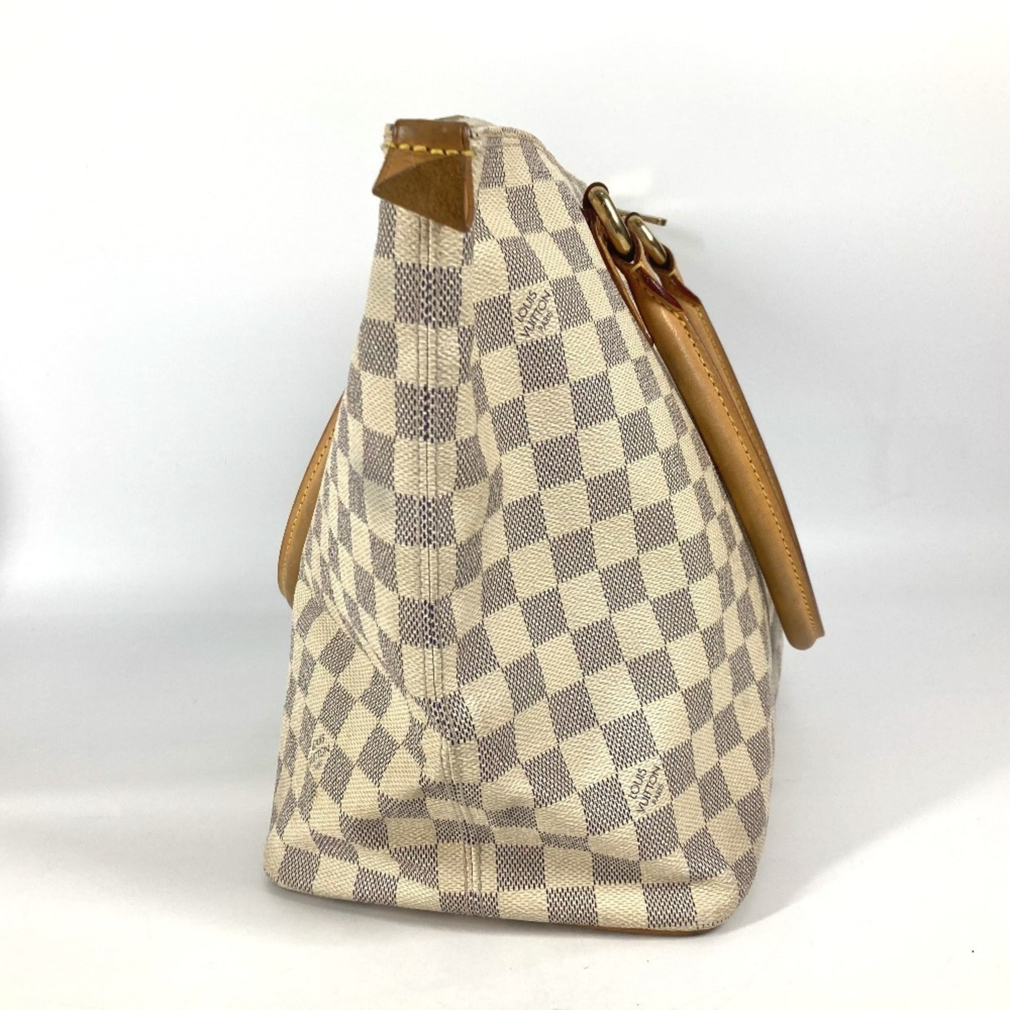 Louis Vuitton White Damier Azur Shoulder Bag Tote Bag (Pre-Owned)