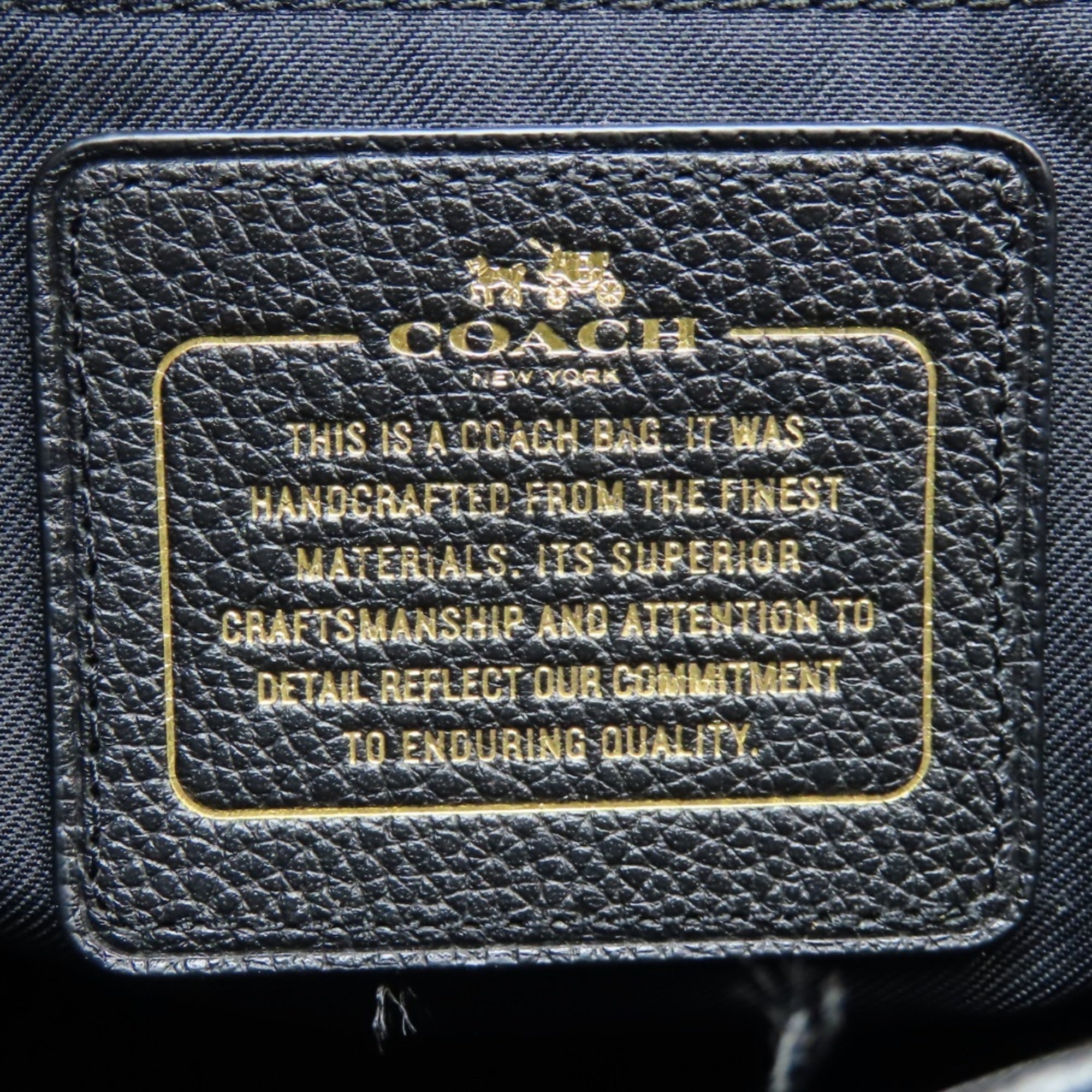 Coach Black Leather Tote Bag (Pre-Owned)