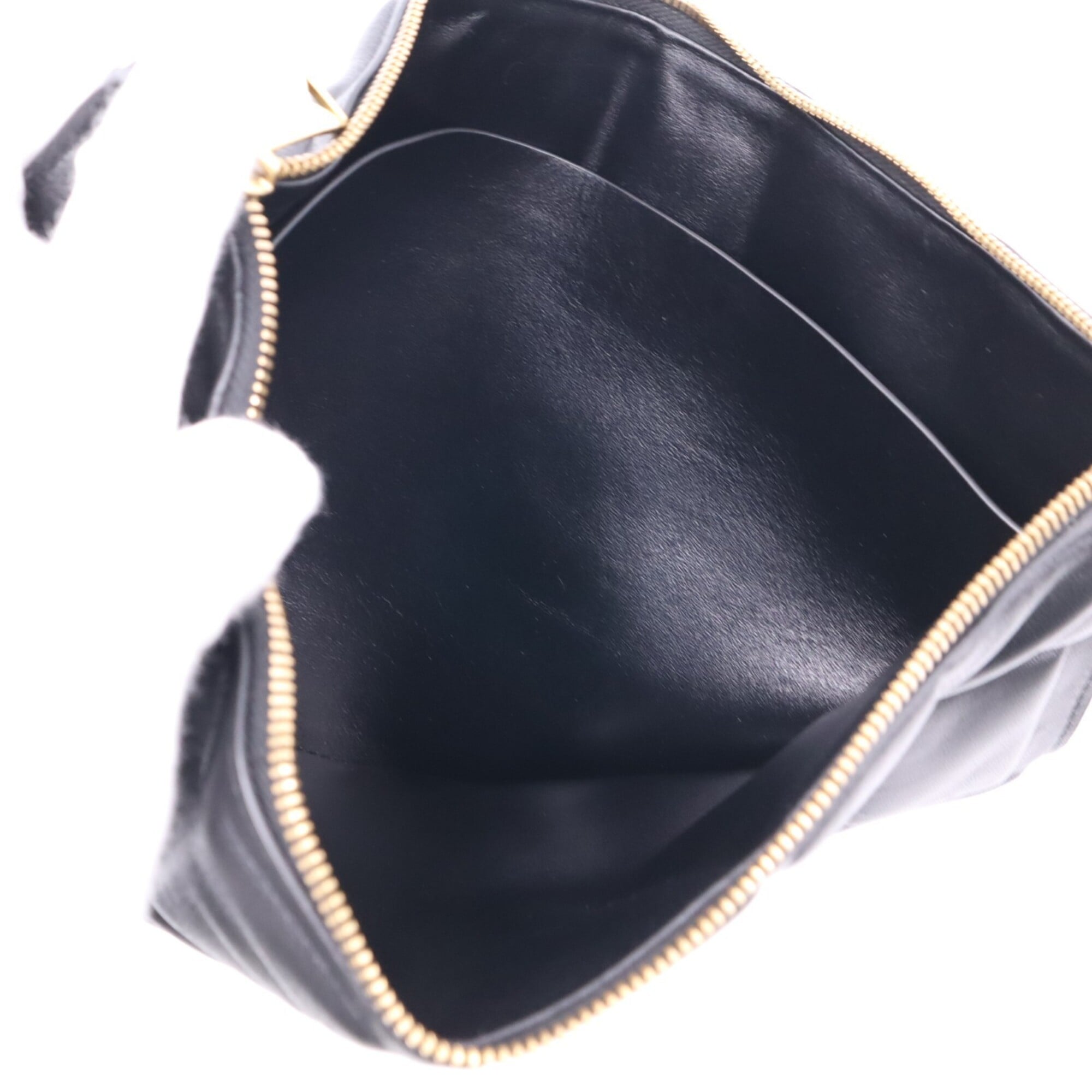 Bottega Veneta Black Leather Clutch Bag (Pre-Owned)