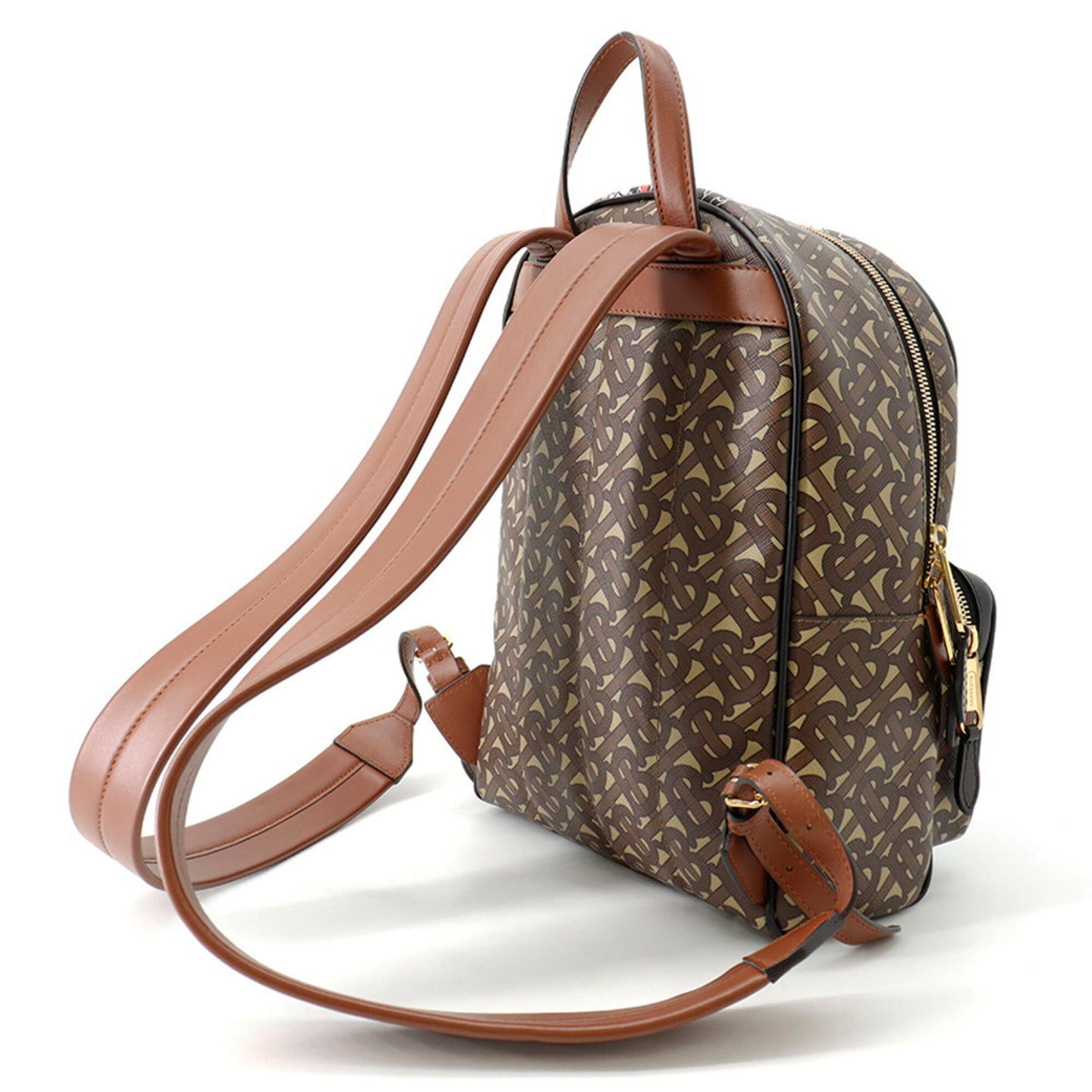 Burberry Brown Multi-Color Pvc Leather Backpack (Pre-Owned)
