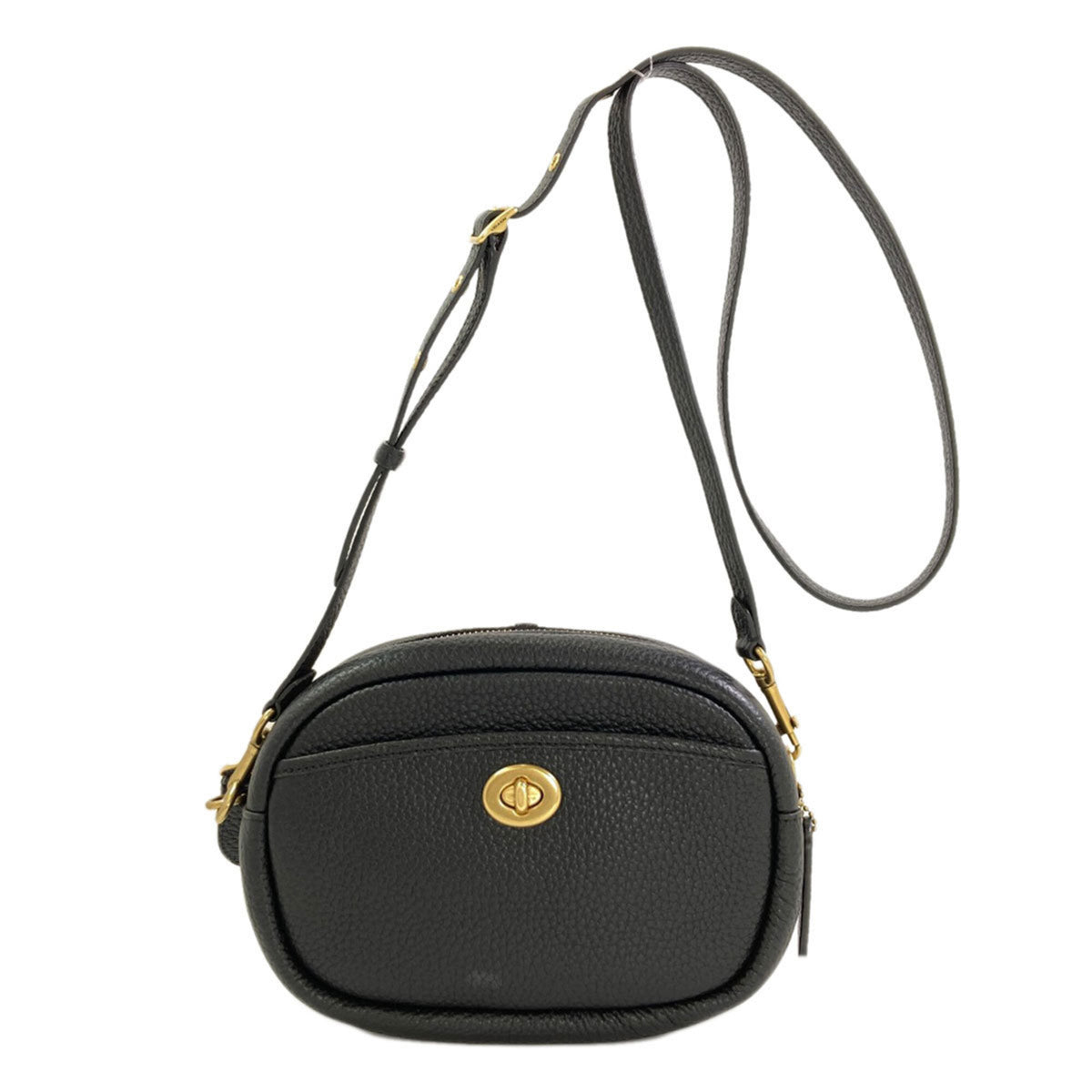Coach Black Leather Shoulder Bag (Pre-Owned)