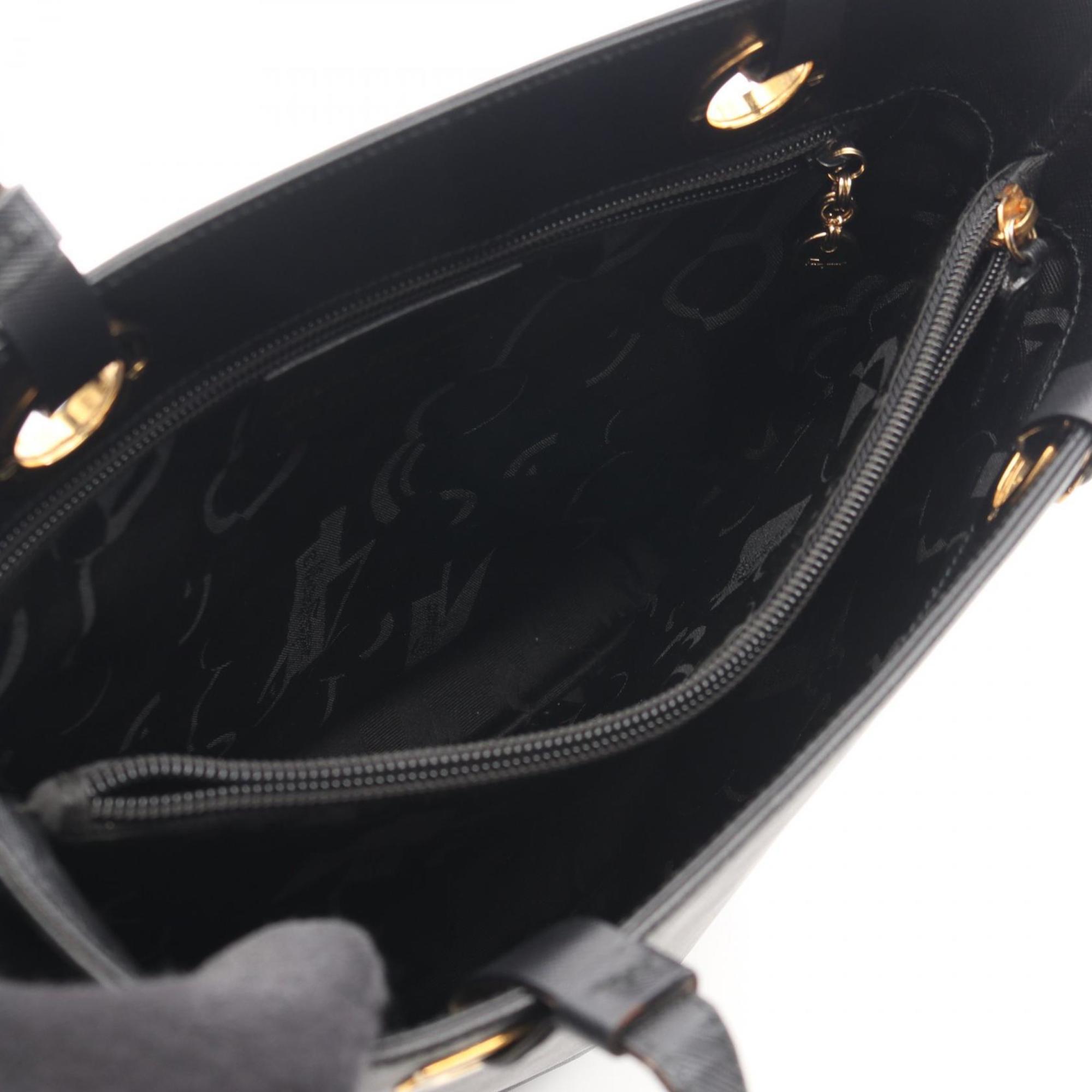 Salvatore Ferragamo Black Leather Tote Bag (Pre-Owned)